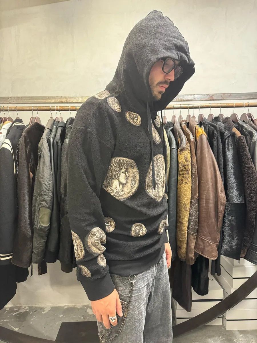 Designer × Dolce & Gabbana × Vintage SS2014 Dolce & Gabbana Roman Coins Black Hoodie Size US L / EU 52-54 / 3 - 5 Thumbnail
