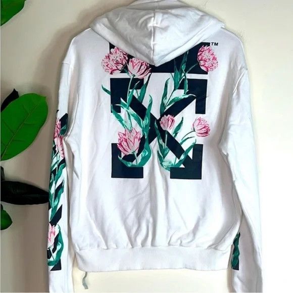 image of Off White Off-White Tulip Hoodie in White ed, Women's (Size Medium)