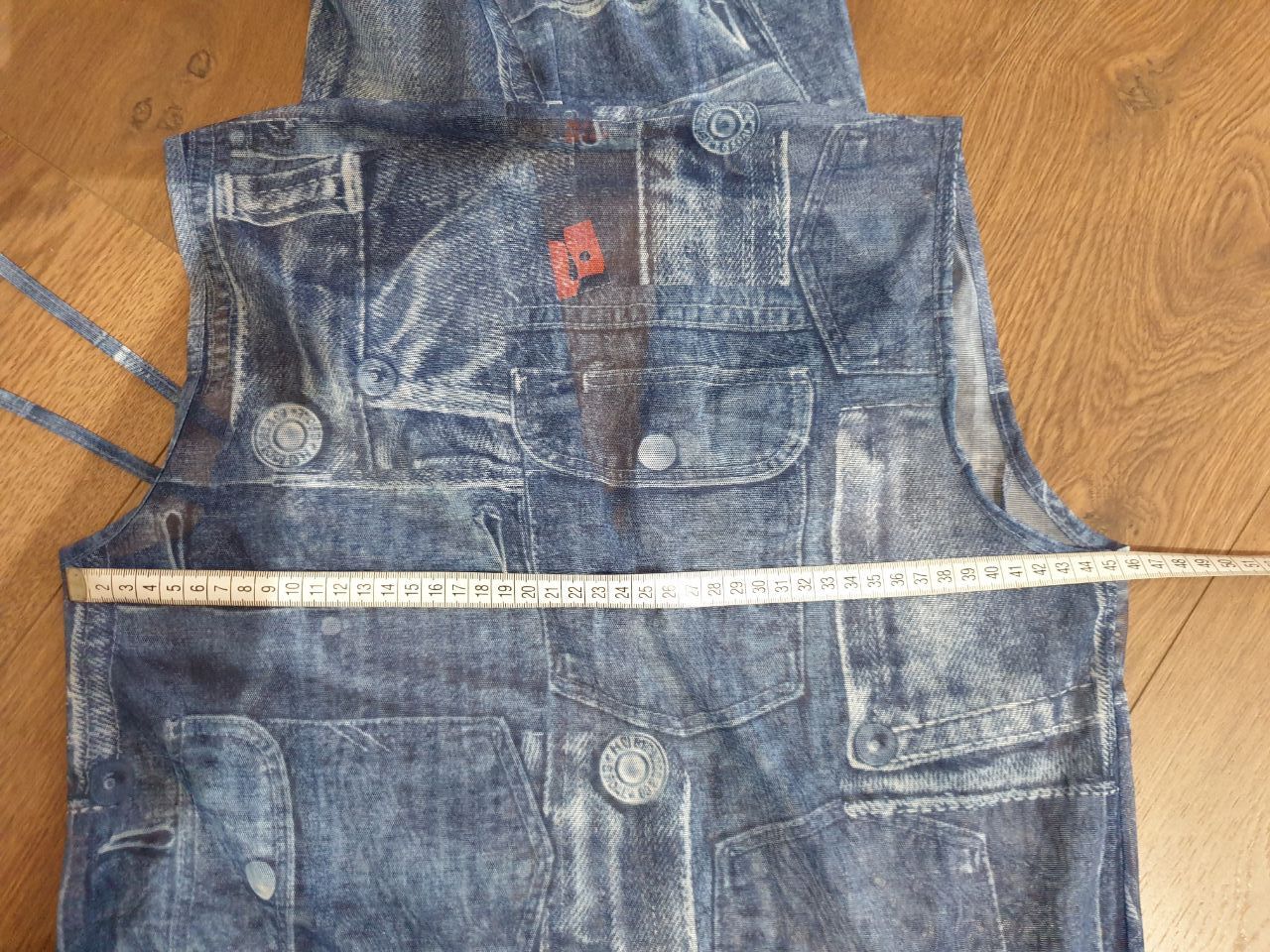 Other Denim Print Hooded Dress sz S/M Size M / US 6-8 / IT 42-44 - 5 Thumbnail