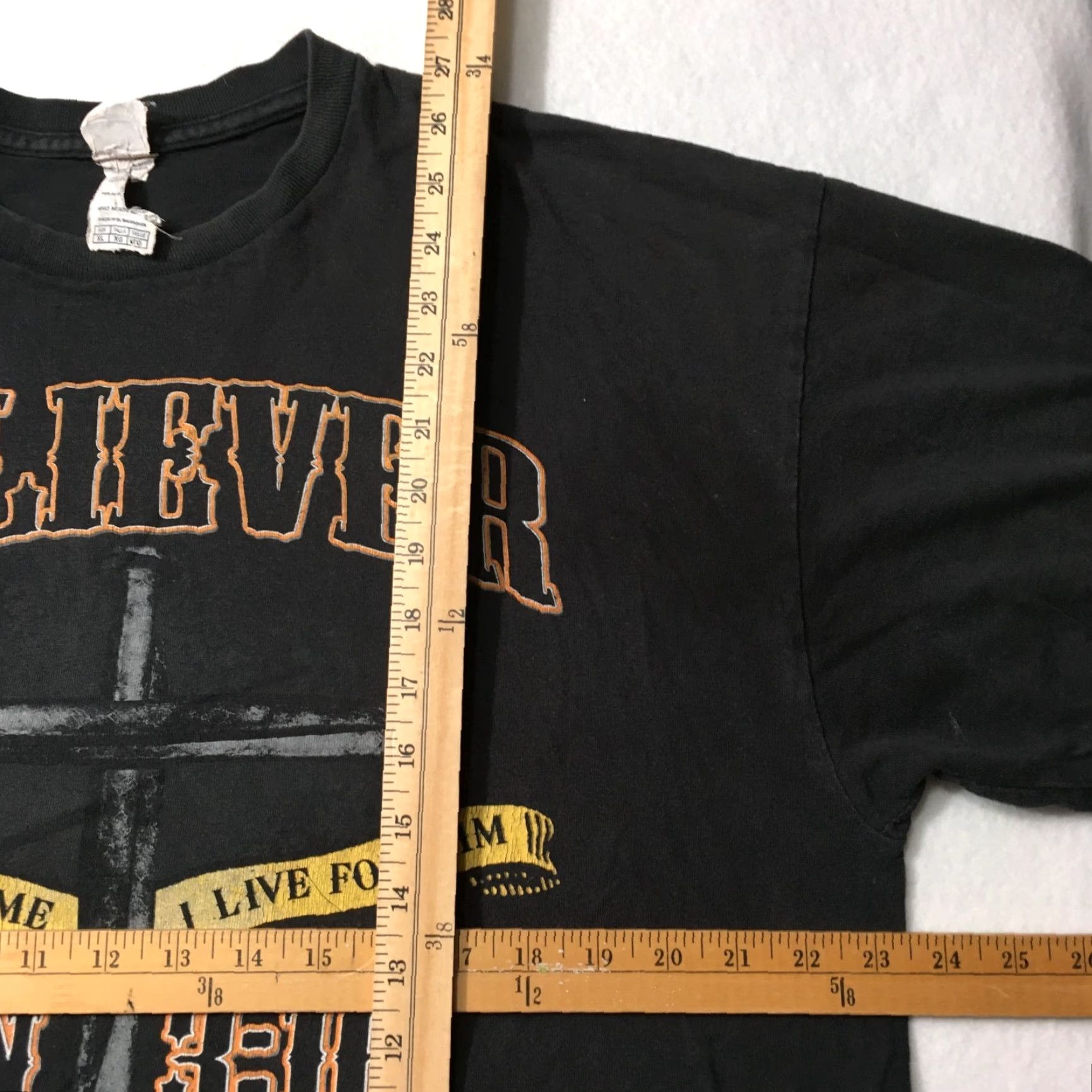 Delta VINTAGE Jesus Tee John 3:16 T Shirt XL Black Delta Believer Cross Bible Verse Graphic Print Men Shirt Size US XL / EU 56 / 4 - 6 Thumbnail