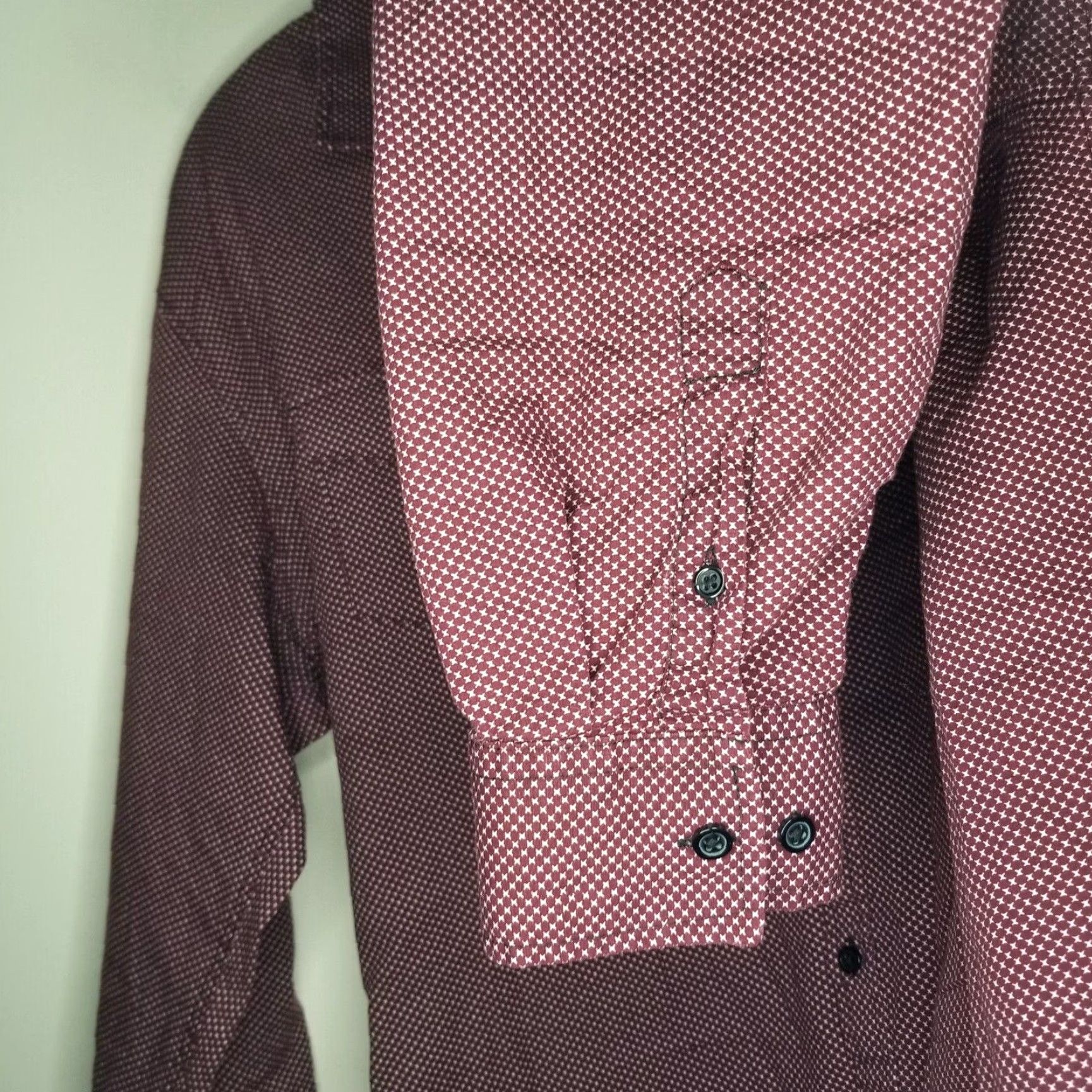 Buckle Black VINTAGE Buckle Black Mens Shirt 2XL Maroon Long Sleeve Button-Up Slim Fit Red 2XL Mens Shirt Size US XXL / EU 58 / 5 - 4 Thumbnail