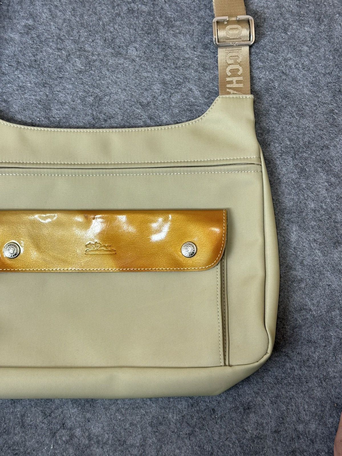 Longchamp vintage Longchamp beige nylon crossbody bag. Size ONE SIZE - 3 Thumbnail