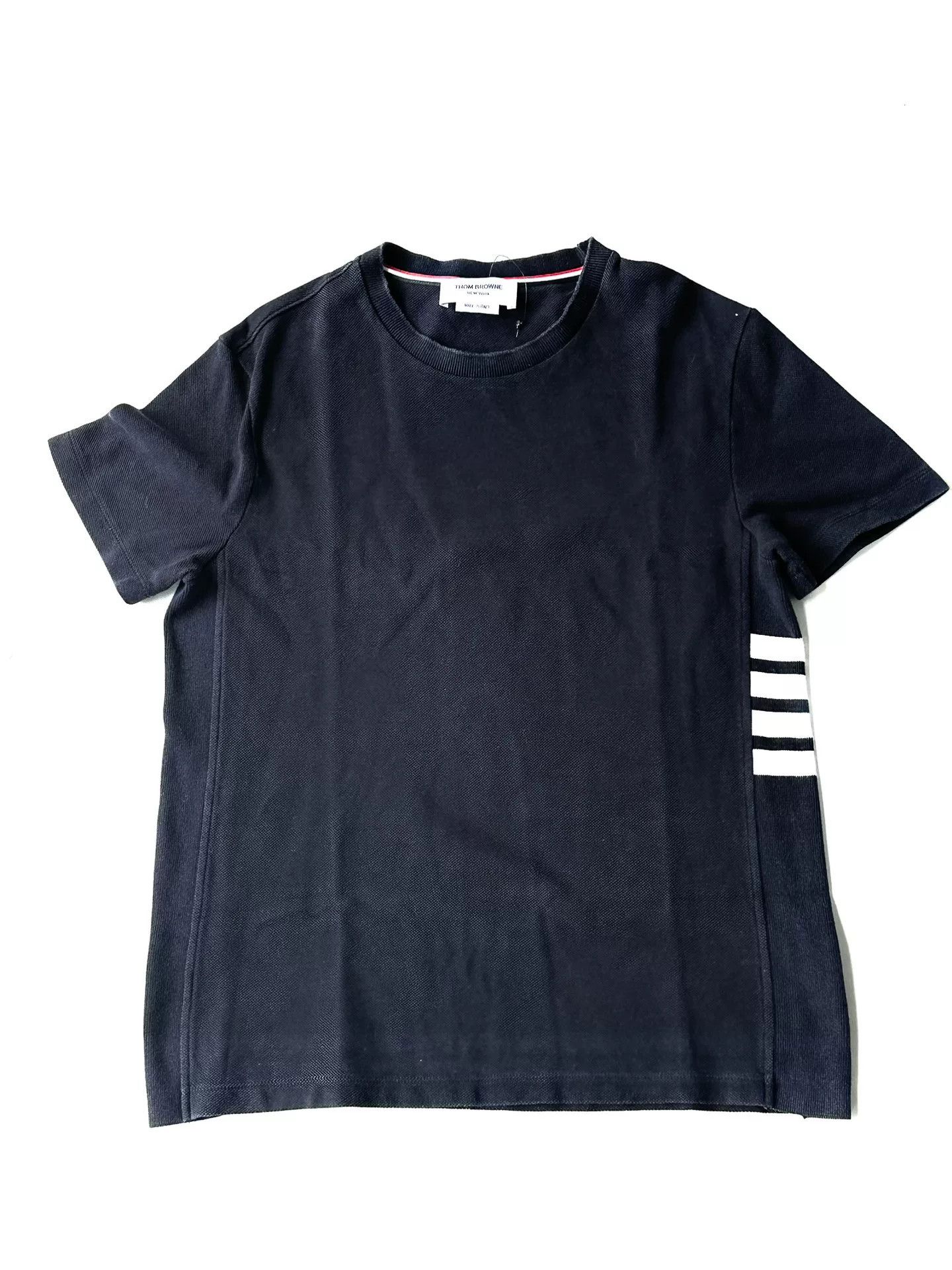 Thom Browne Thom Browne Black Four-Stripe Knit Tee Size US S / EU 44-46 / 1 - 1 Thumbnail