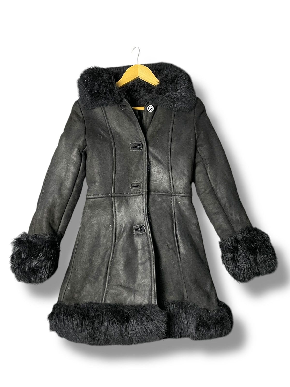 Japanese Brand × Vintage JAPANESE BRAND LEATHER SUEDE WITH FUR JACKET (85) Size XXS / US 00 / IT 34 - 1 Thumbnail