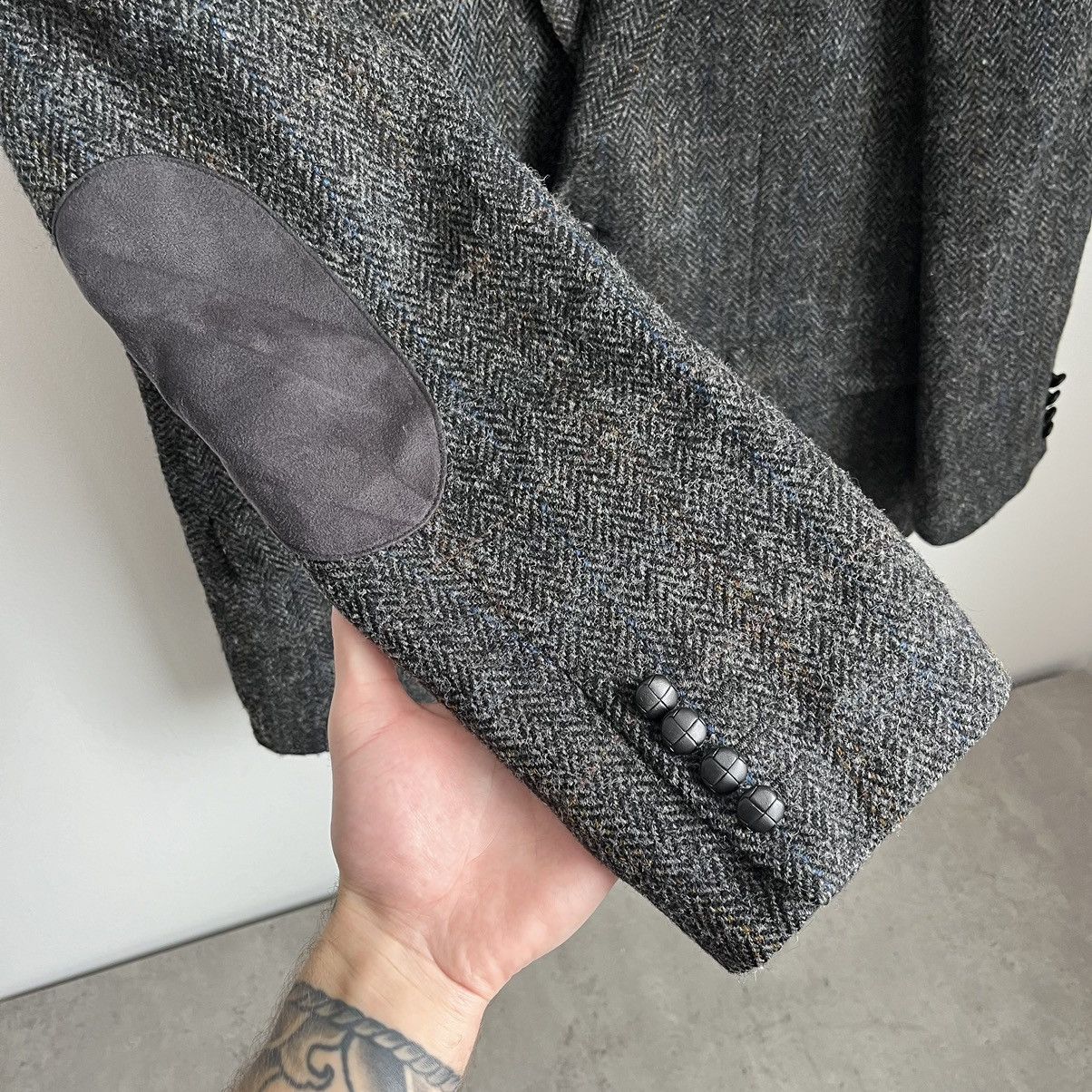 Harris Tweed Vintage Harris Tweed Gray Blazer Size 46R - 3 Thumbnail