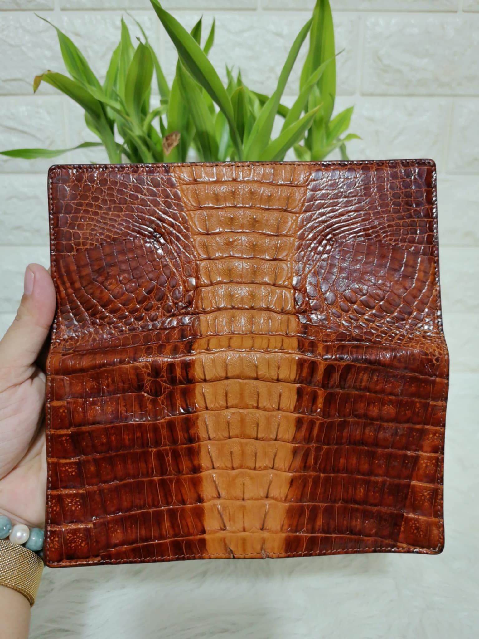 Japanese Brand JAPAN GENUINE CROCODILE LEATHER BI-FOLD LONG WALLET Size ONE SIZE - 3 Thumbnail