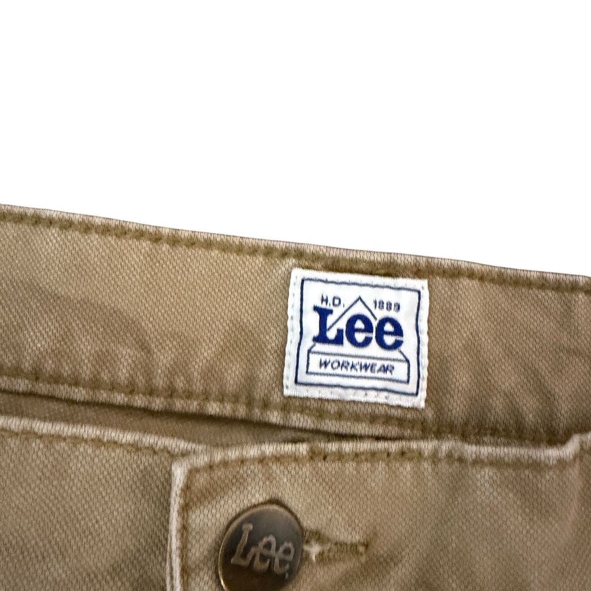 Lee Vintage Tan Khaki Baggy Lee Workwear Carpenter Pants 40x31 Size US 40 / EU 56 - 3 Thumbnail