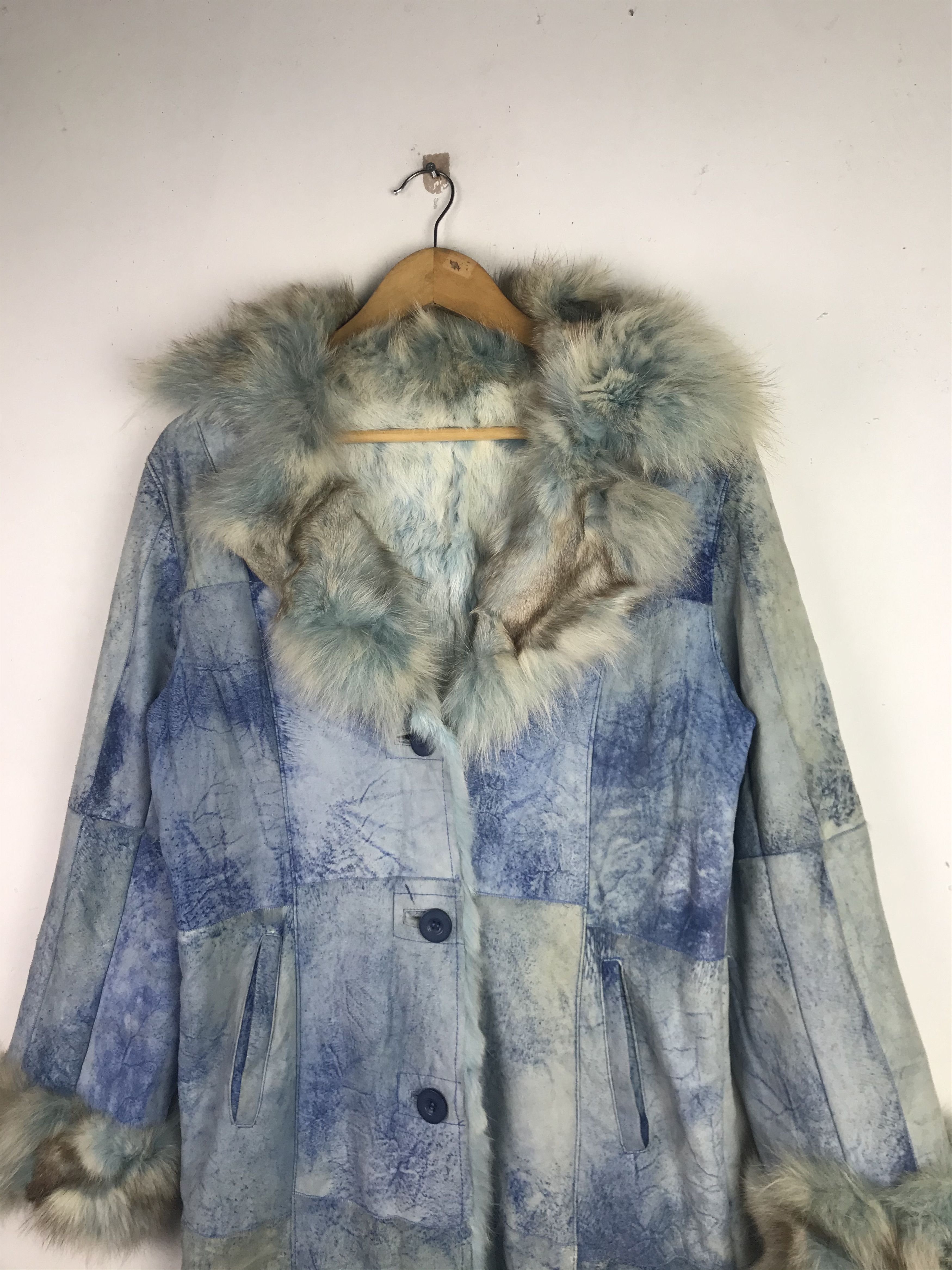 Genuine Leather Vintage Leather Avant Garde Fur Mohair Long Jacket Size M / US 6-8 / IT 42-44 - 4 Thumbnail