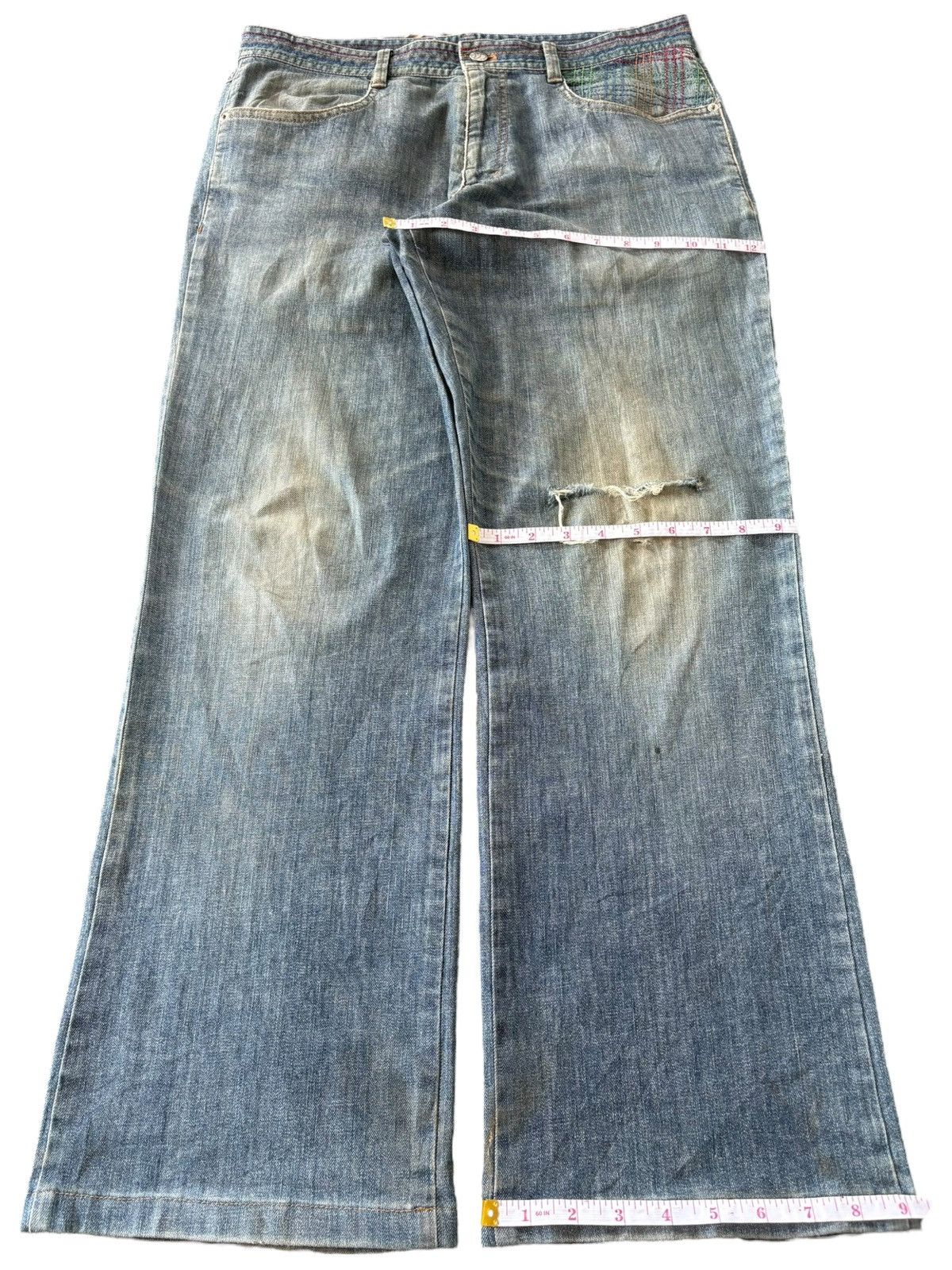 Jean Charles De Castelbajac Vintage Castelbajac Mud Wash Distressed Baggy Jeans Size US 33 - 12 Thumbnail