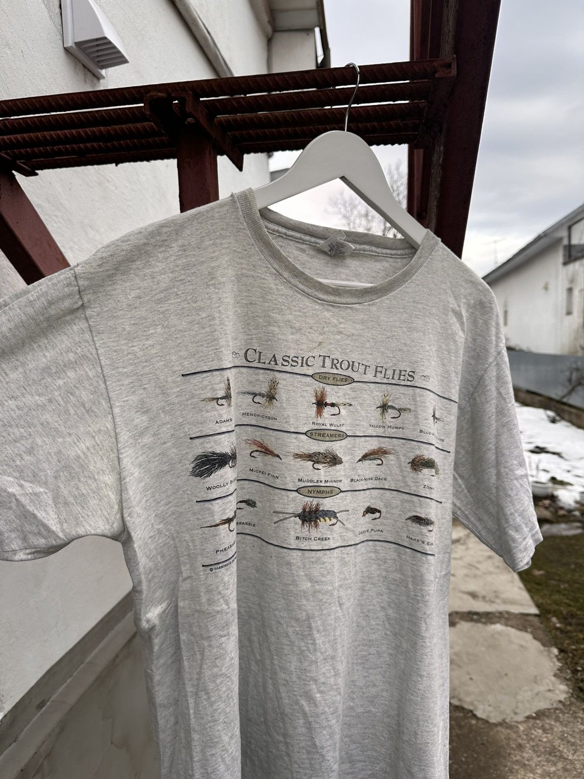 Vintage Vintage Harborside "Classic Trout Flies" Tee L/XL Y2K Size US L / EU 52-54 / 3 - 2 Thumbnail