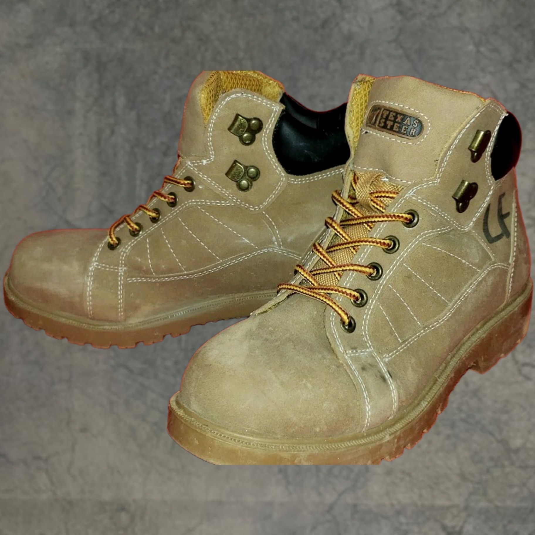 Vintage Texas Steer Work & Safety Ankle High Mens Boot Size 6.5M - Brown - Speed Laces - Excellent Condition Size US 7 / EU 40 - 1 Thumbnail