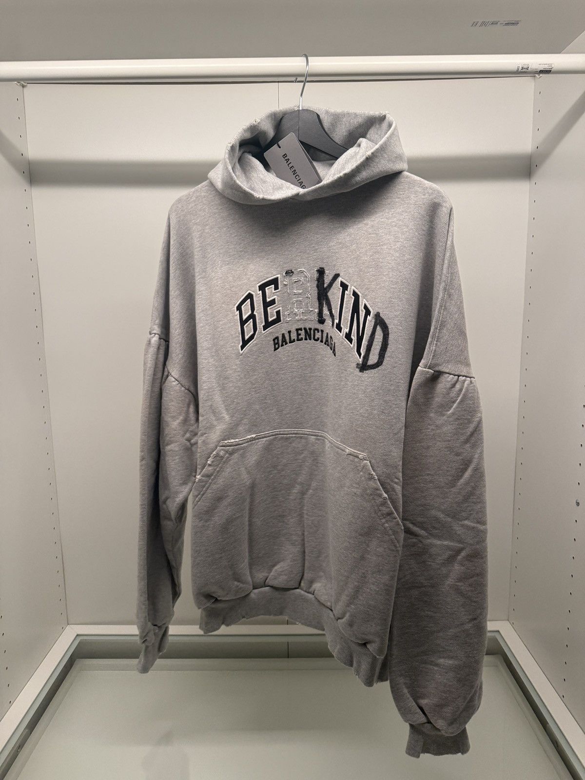 Balenciaga grey be Kind hoodie