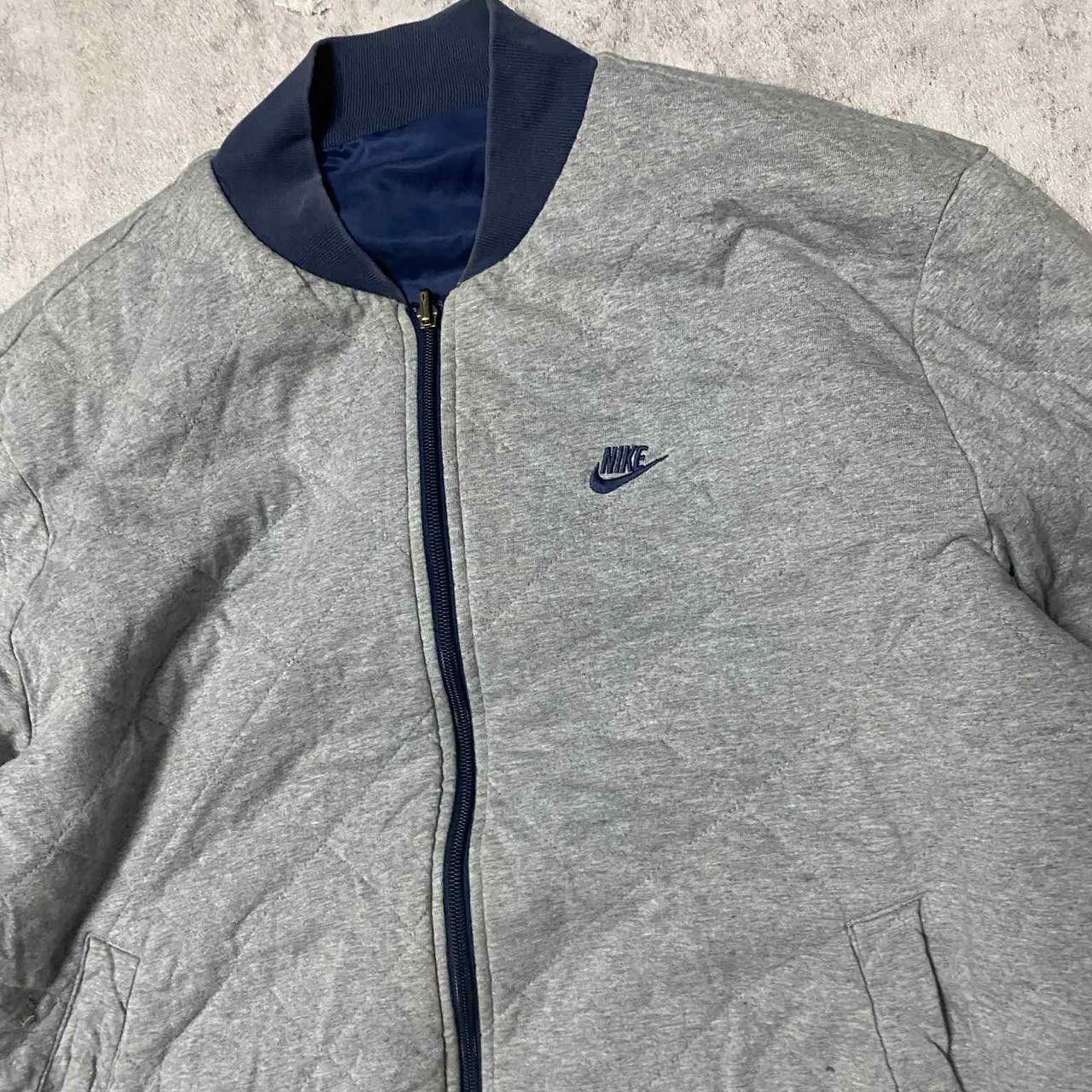 Nike Rare Nike grey & blue bomber jacket Size US L / EU 52-54 / 3 - 2 Thumbnail