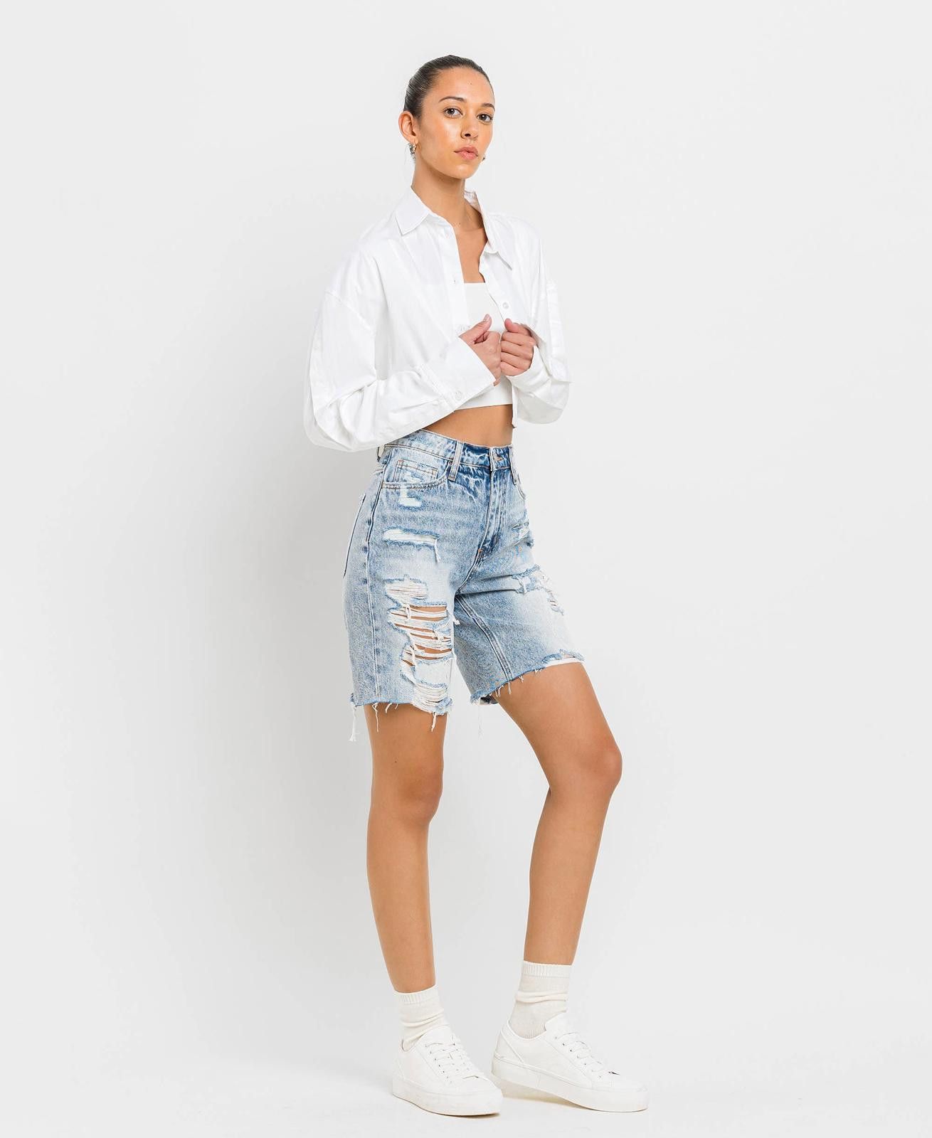 Other Super High Rise Bermuda Shorts Vervet by Flying Monkey Size 26" / US 2 / IT 38 - 4 Thumbnail