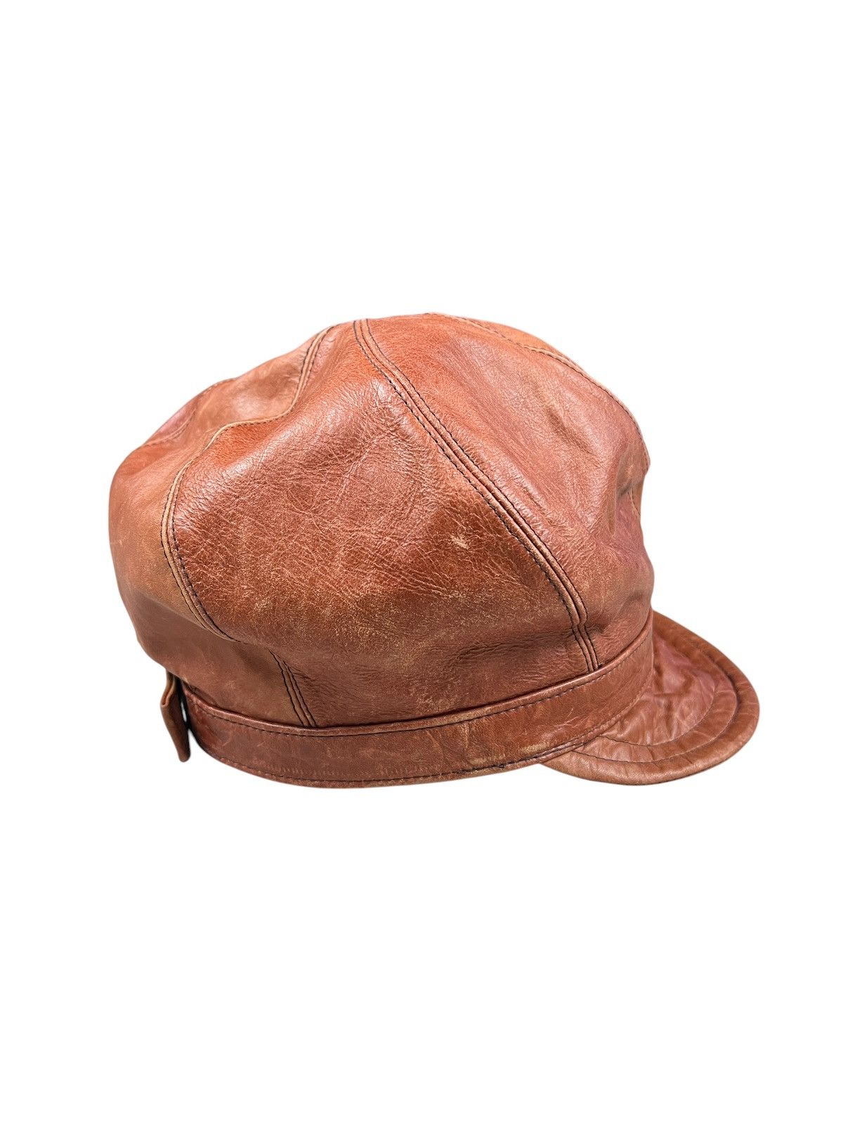 CA4LA × Leather Vintage CA4LA Leather Newsboy Hat Size ONE SIZE - 10 Thumbnail