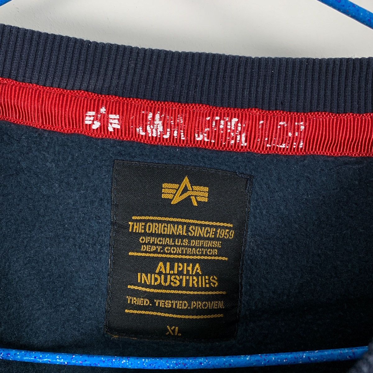 Alpha Industries Alpha Industries Logo NASA Sweatshirt USA Stripe Size US XL / EU 56 / 4 - 7 Thumbnail