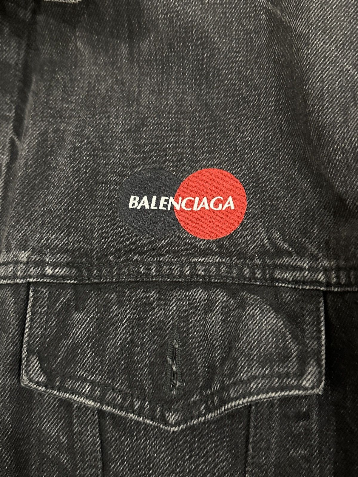 Balenciaga Balenciaga Mastercard Logo Denim Jacket Size US M / EU 48-50 / 2 - 3 Thumbnail