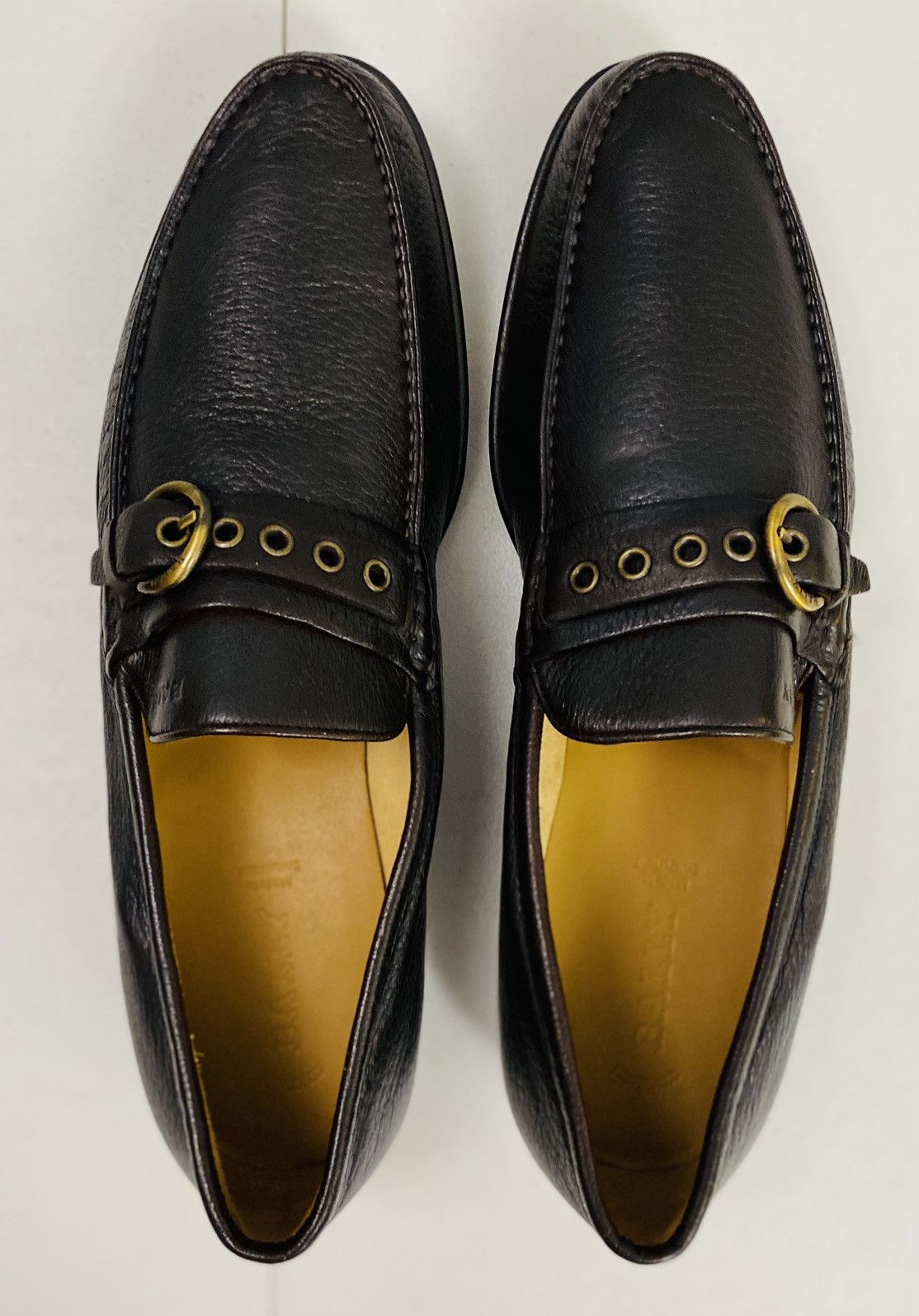 Bally Bally Dark Brown Deerskin Logo Buckled Strap Loafer 12 NIB Size US 12 / EU 45 - 9 Thumbnail