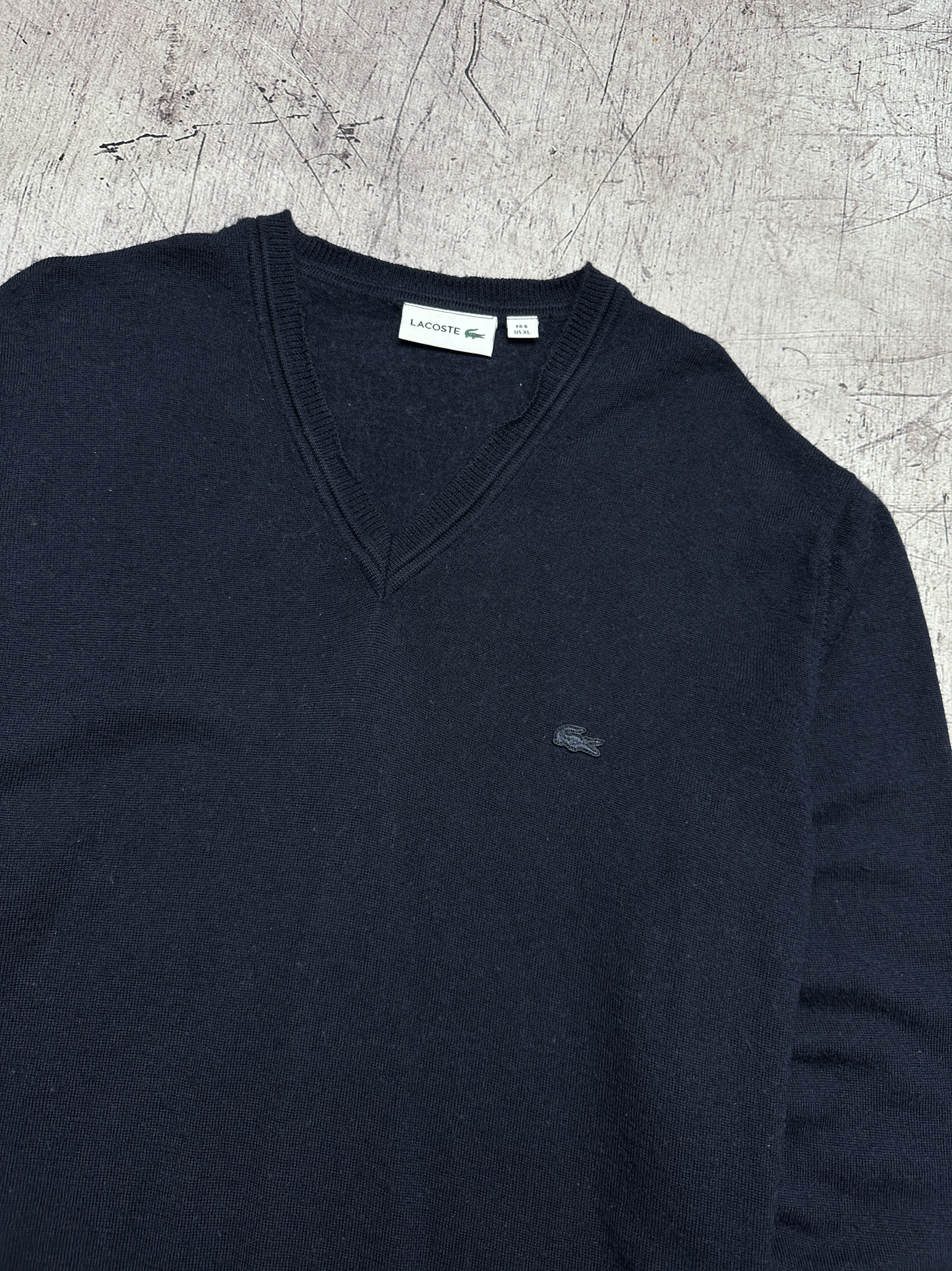 Lacoste Lacoste Mens Wool Knit V-Neck Sweater Size US XL / EU 56 / 4 - 2 Thumbnail