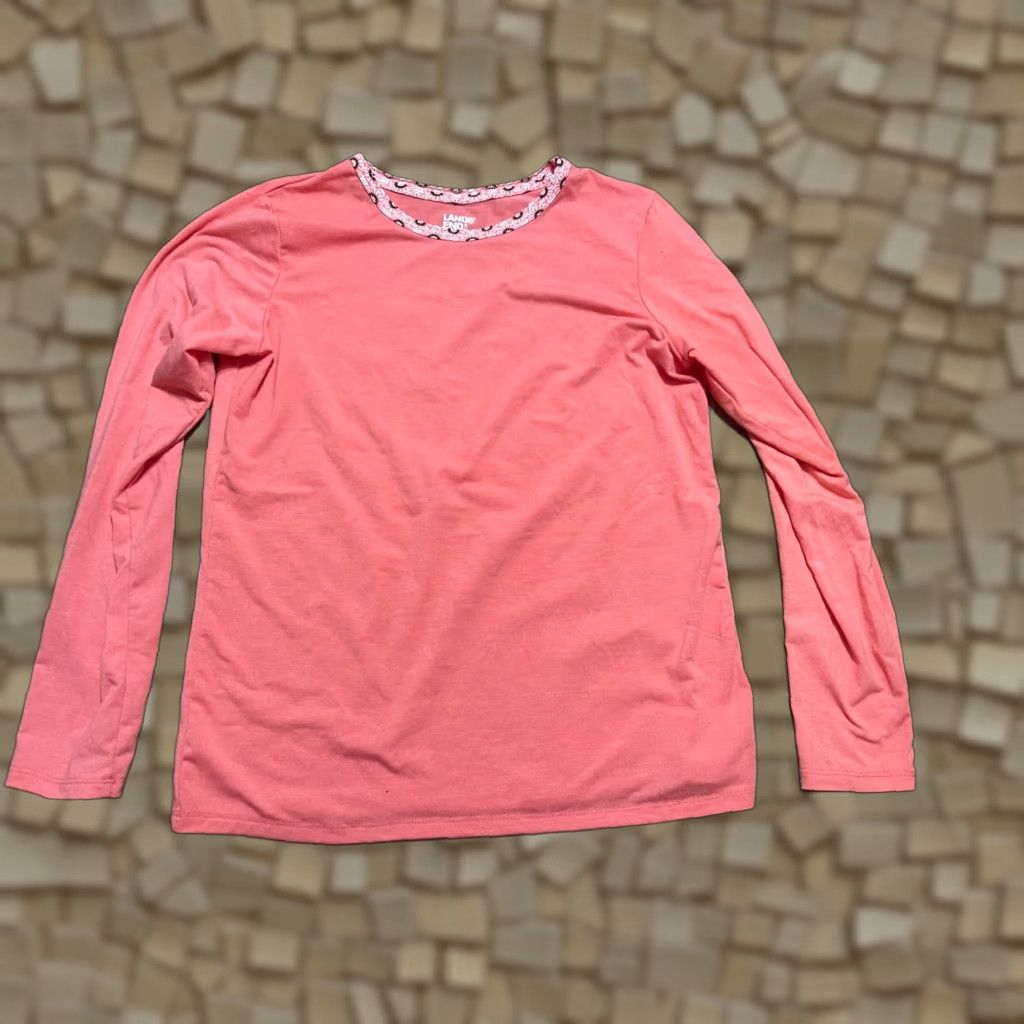 Lands' End Lands' End Pajama Set Womens Small Long Sleeve Pull On Multicolor Pink Black White Size S / US 4 / IT 40 - 1 Thumbnail