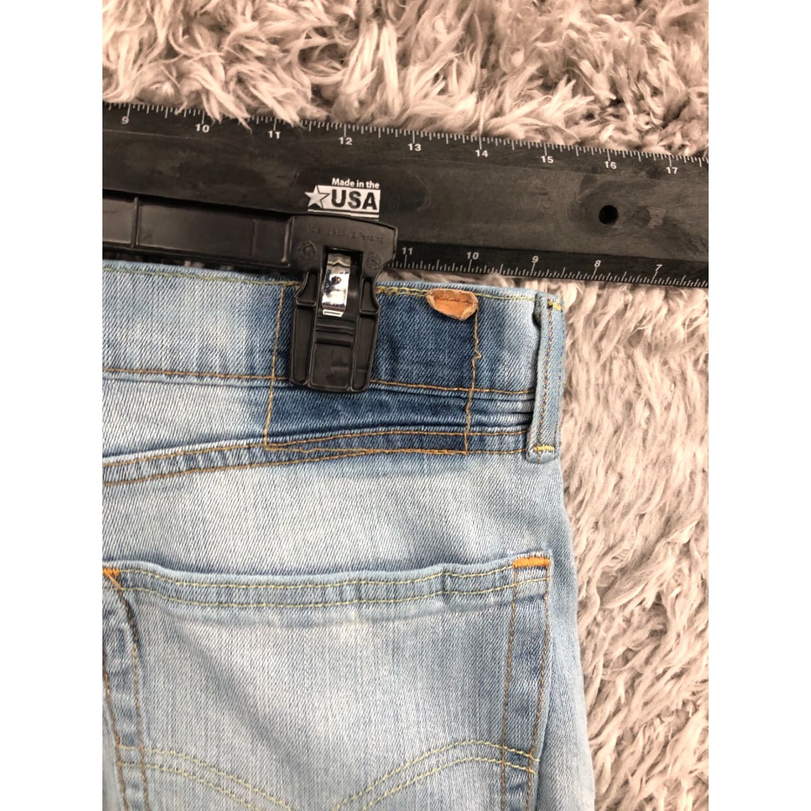 Levi's Levi's 505 Jeans Size 36x34 Regular Straight Belt Loops Blue Denim Men’s 5-Pocket Mid Rise Size US 36 / EU 52 - 6 Thumbnail