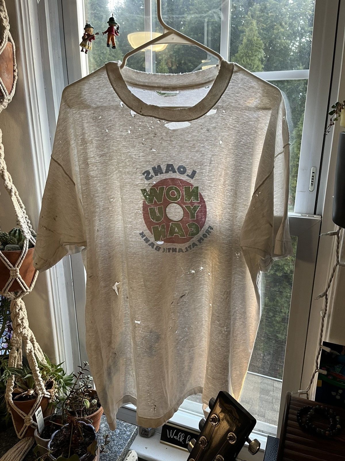Unsound Rags “Place Beyond The Pines” Distressed Single Stitch White Tee Size US XL / EU 56 / 4 - 2 Thumbnail