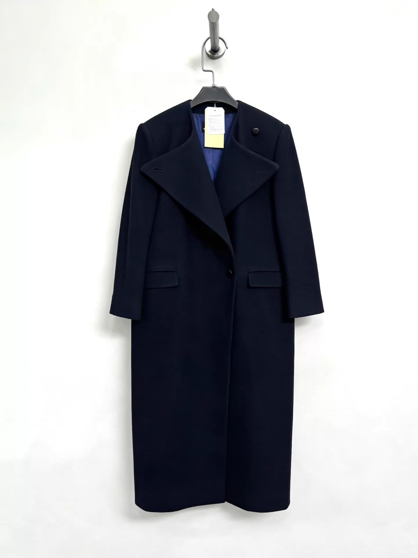 Jean Paul Gaultier JPG 2000s Collarless Folded Lapel Long Coat Size L / US 10 / IT 46 - 1 Thumbnail
