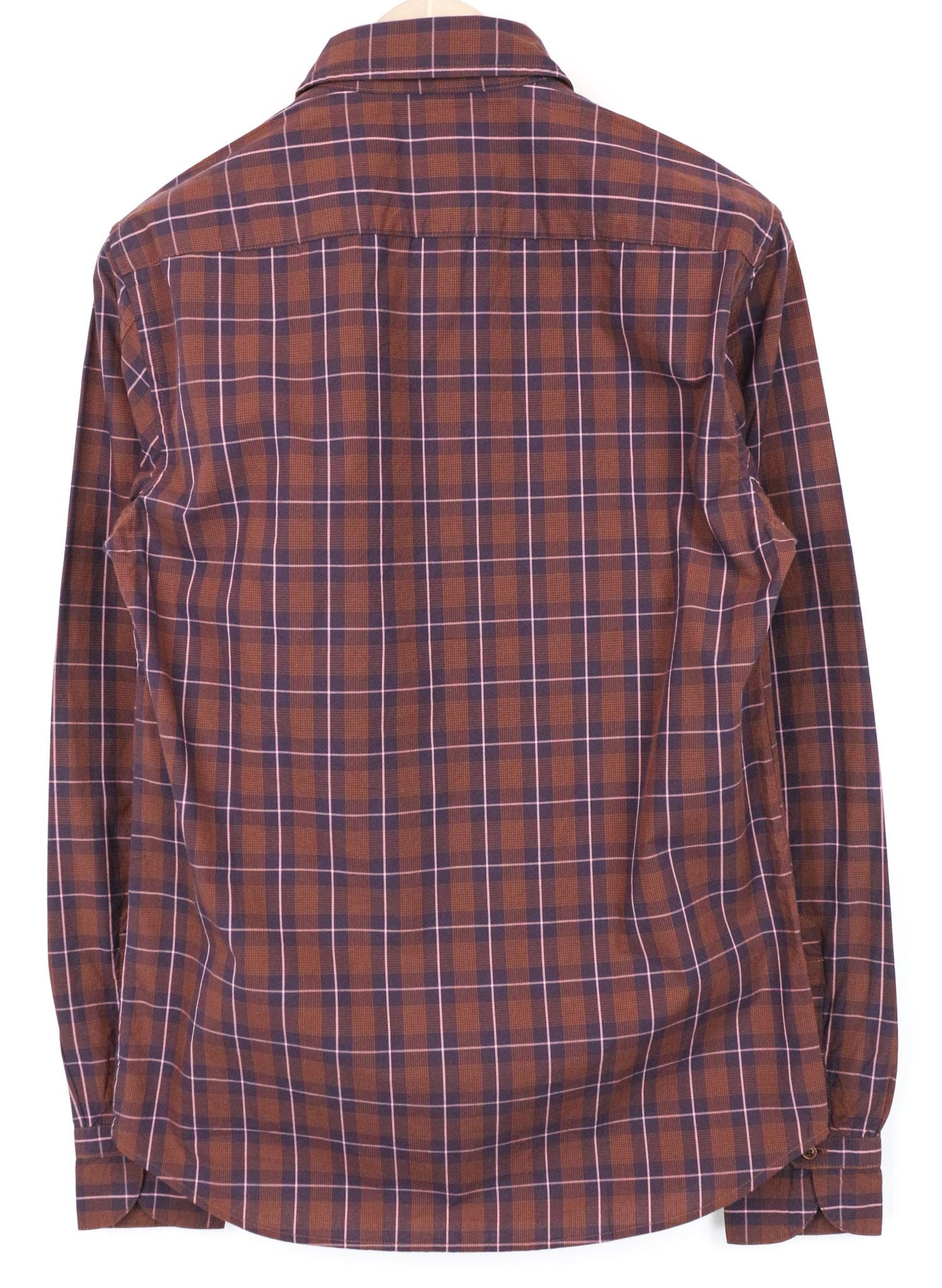 Scotch & Soda AMS COUTURE S Purple Brown Checked Cotton Shirt 74700 Size US S / EU 44-46 / 1 - 2 Thumbnail