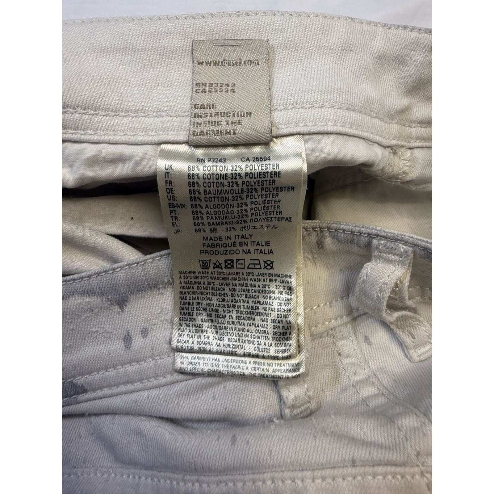 Diesel Diesel Men's Sleenker Slim Skinny Paint White Jeans Size 30 Size US 30 / EU 46 - 4 Thumbnail