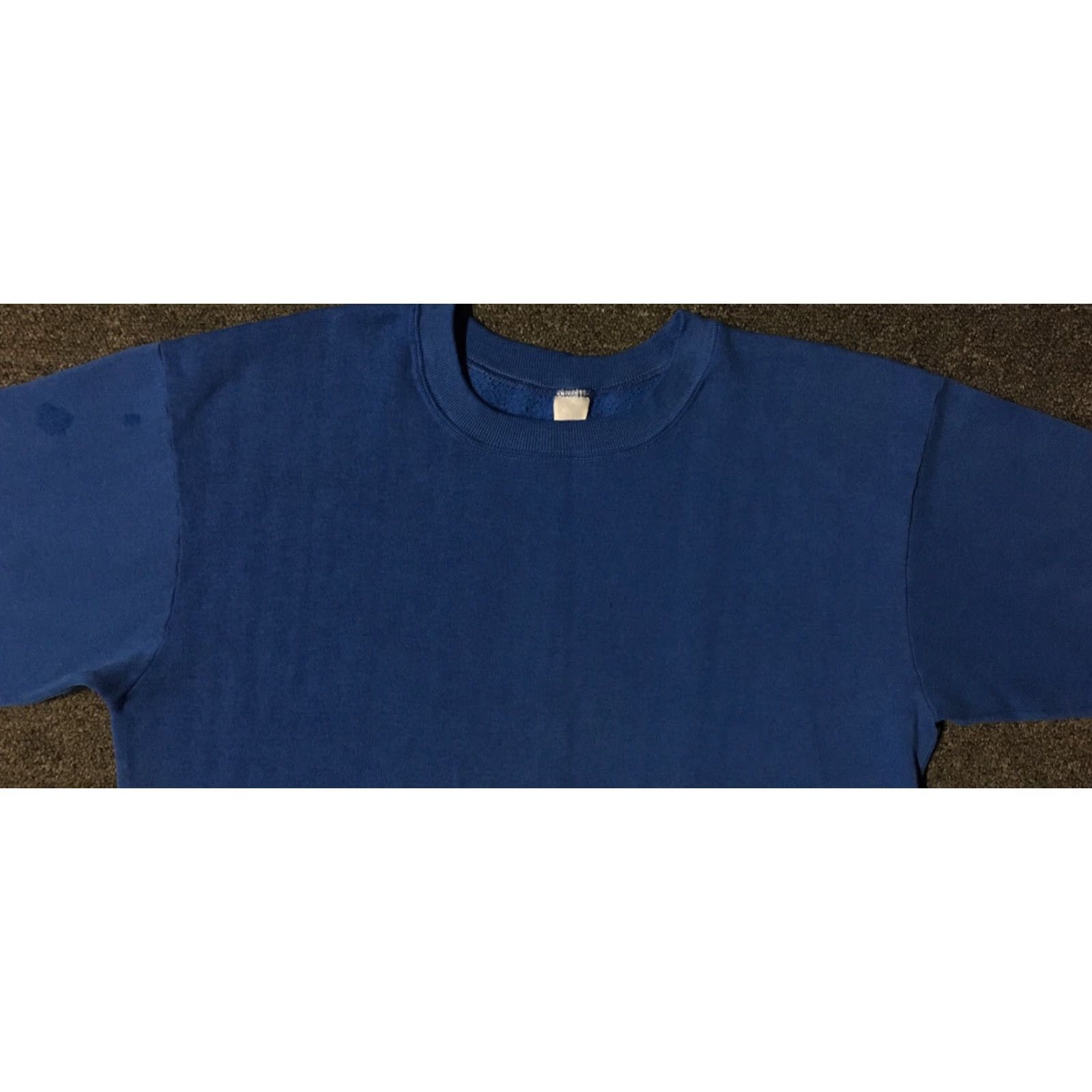Vintage VINTAGE 90s USA Track Hoodie S Blue Distressed Sweatshirt Grunge Biker Skate Surf Pullover Men Small USA Made Size US S / EU 44-46 / 1 - 4 Thumbnail