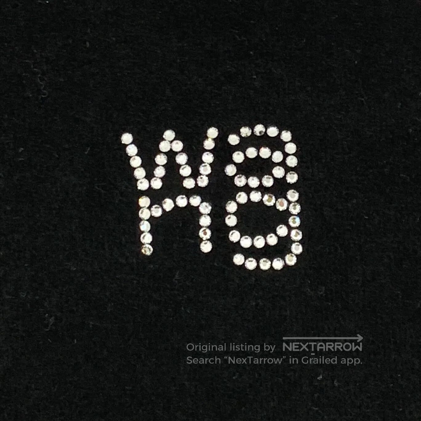 Alexander Wang Alexander Wang Black Logo Letter Diamond Encrusted Cotton Size US XS / EU 42 / 0 - 6 Thumbnail