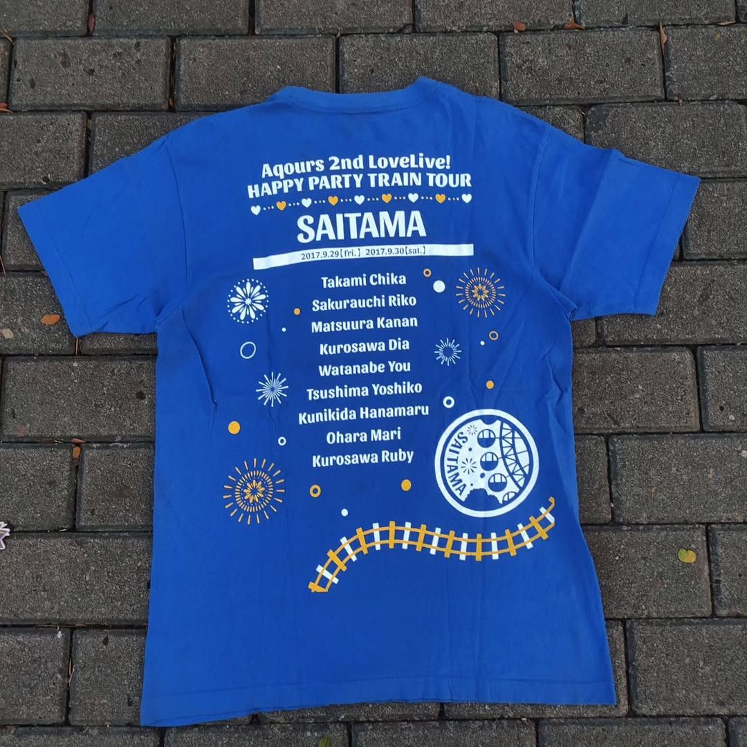 Anime Love Live Aqours Happy Party Train Tour 2017 Tee Size US L / EU 52-54 / 3 - 2 Thumbnail