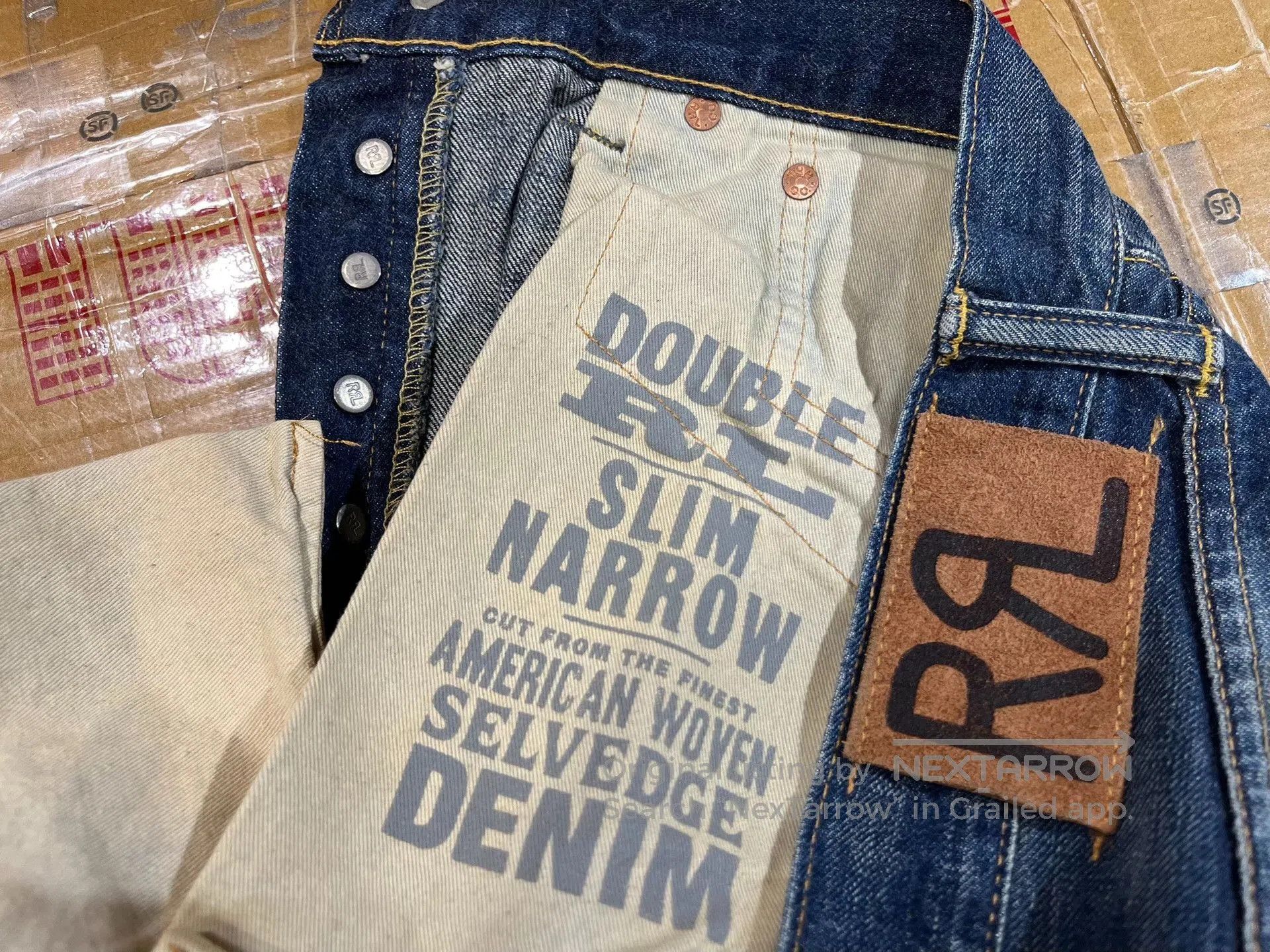 RRL Ralph Lauren RRL Distressed Patched Vintage Jeans. Size US 31 - 4 Thumbnail