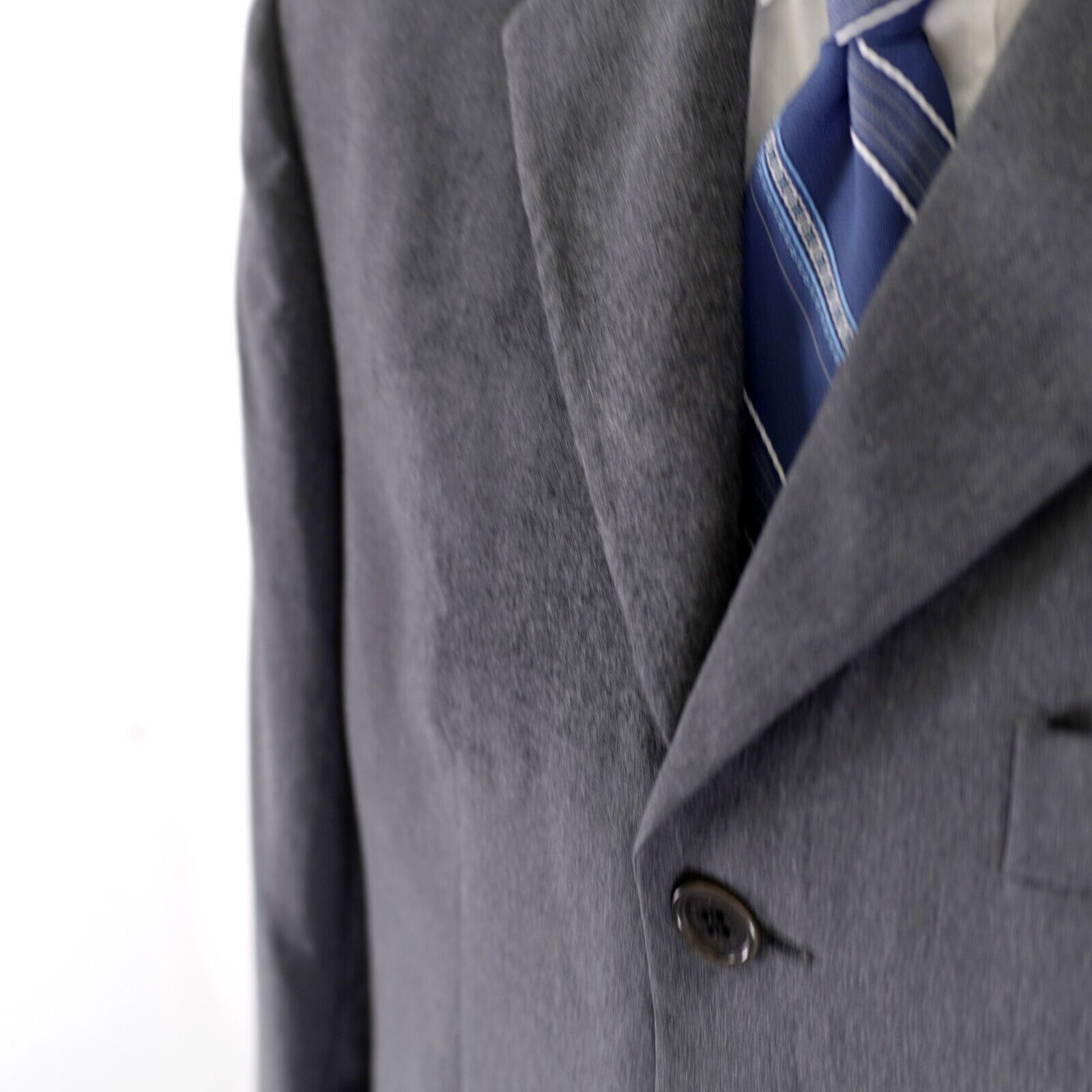 Salvatore Ferragamo DAMAGED Salvatore Ferragamo Wool Gray 3 Button Blazer 38L / Size 38L - 5 Thumbnail