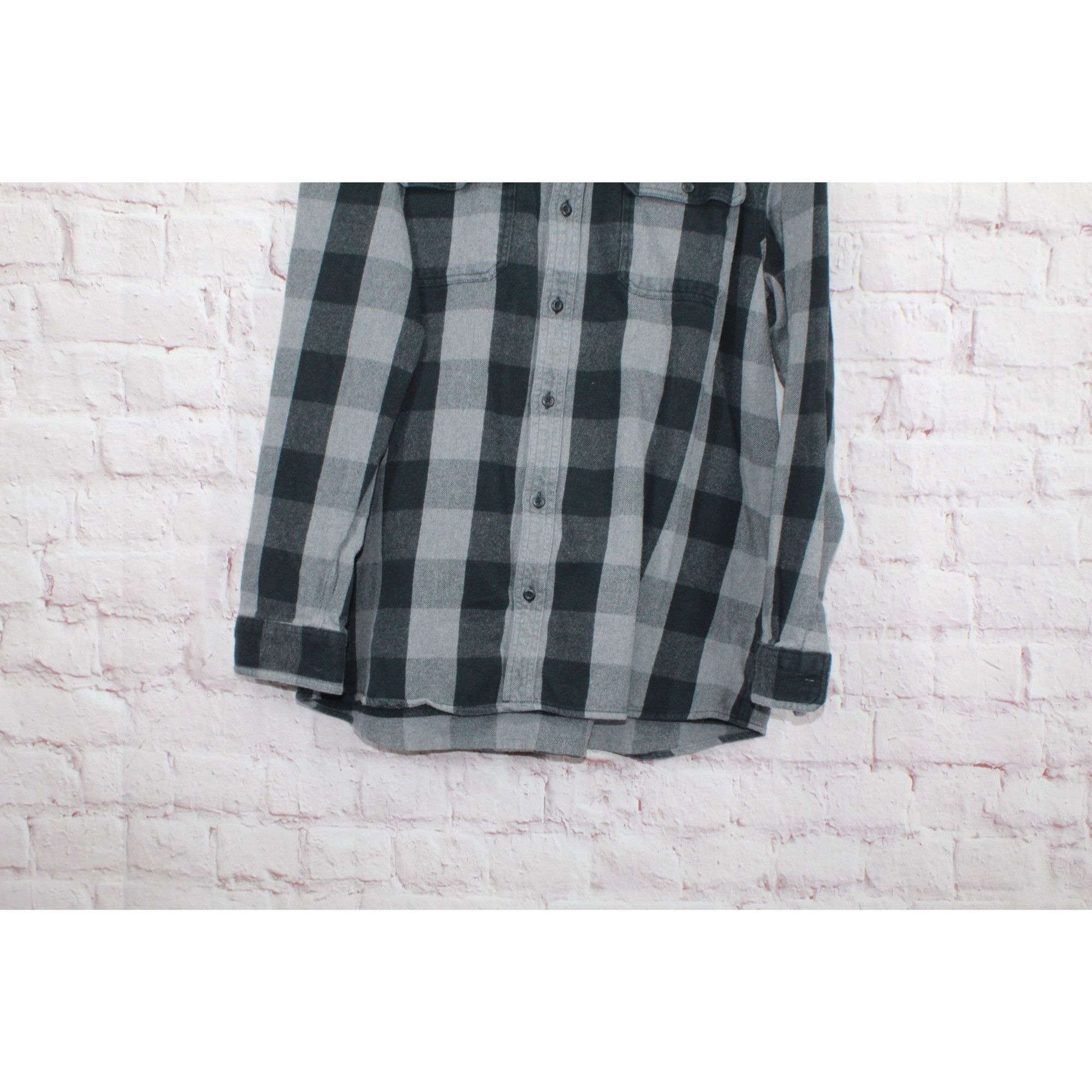 L.L. Bean LL Bean Organic Flannel Shirt Black Gray XXL Size US XXL / EU 58 / 5 - 3 Thumbnail