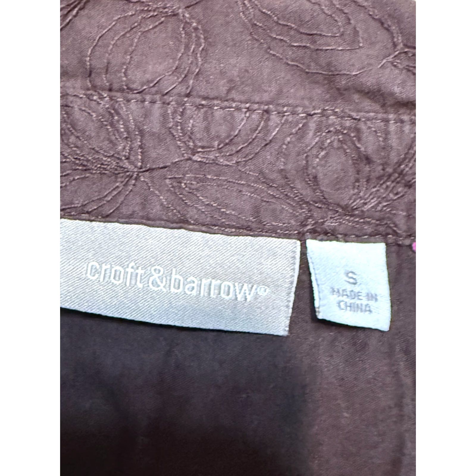 Croft & Barrow Croft & Barrow Shirt Women’s Size Small Brown 3/4 Sleeve Button Up Shirt, Solid, Casual, Pockets, Regular Fit, Button Size S / US 4 / IT 40 - 5 Thumbnail