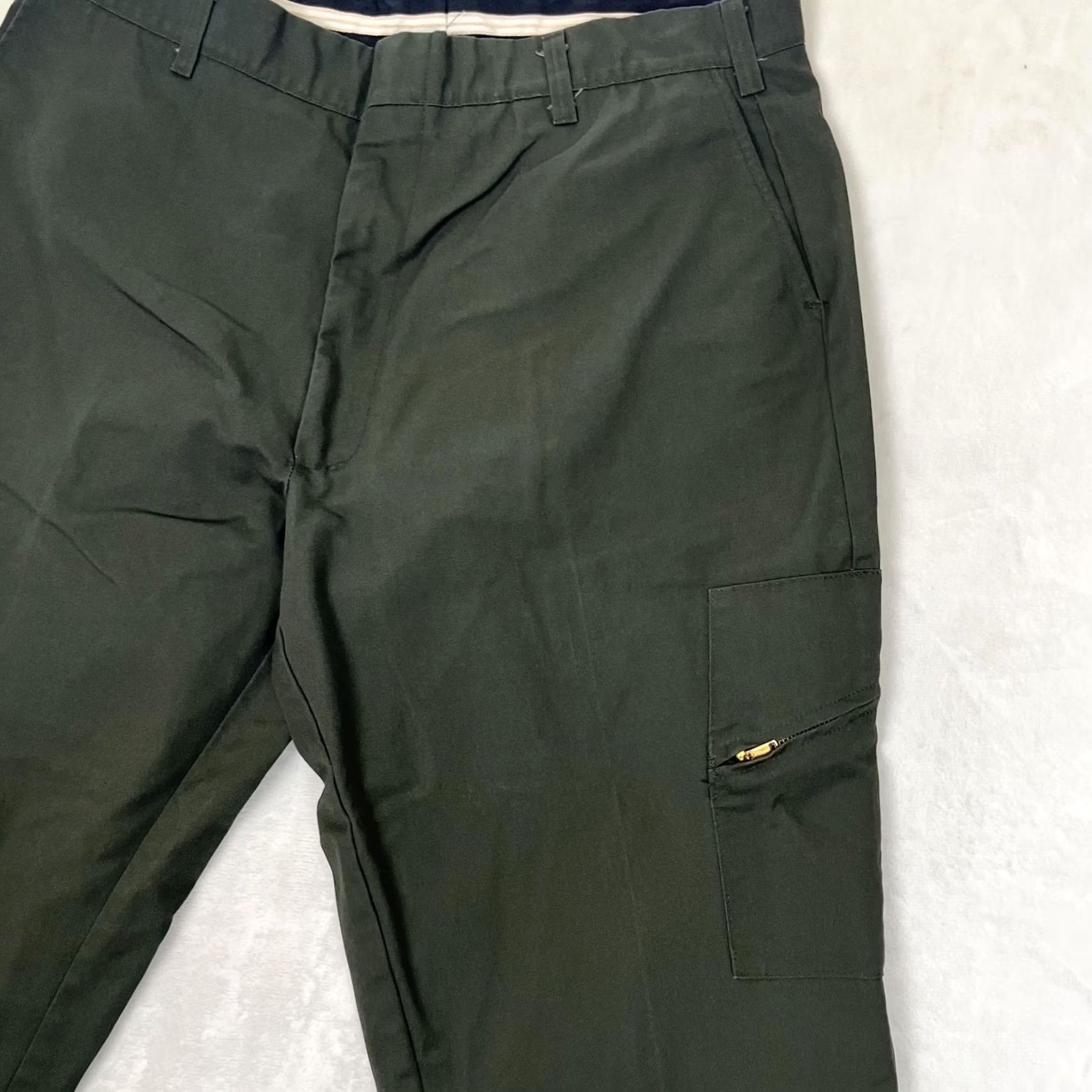 Vintage VINTAGE Topps Cargo Pants Mens 38x30 Green Workwear Made USA Pants Mens 38 Green Cargo Pocket Zipper Flat Front Relaxed 65% Polyester 35% Cotton Size US 38 / EU 54 - 3 Thumbnail