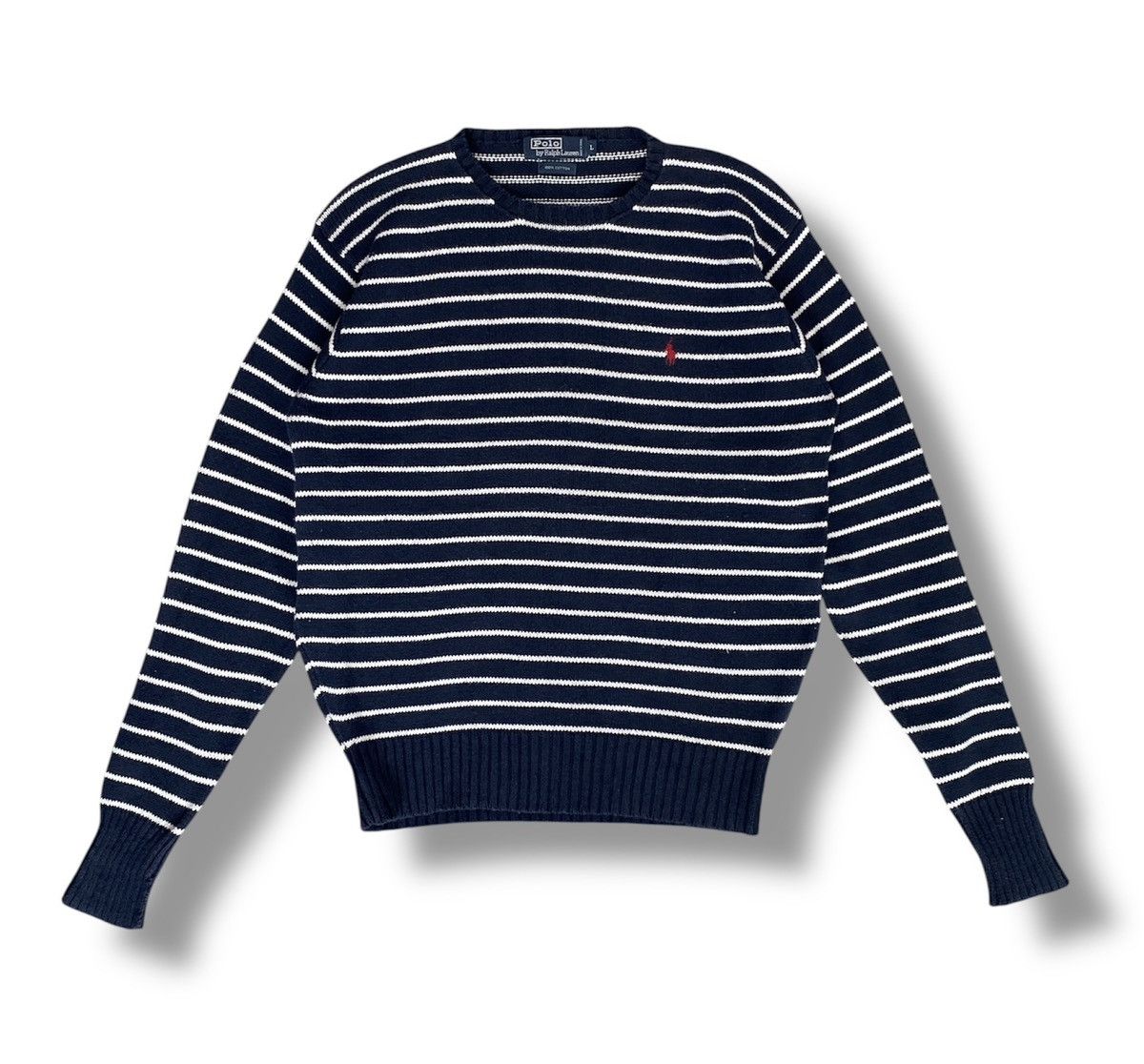 Polo Ralph Lauren × Vintage Crazy Vintage 90s Polo Ralph Lauren Cable Knit Sweater Size US L / EU 52-54 / 3 - 1 Thumbnail