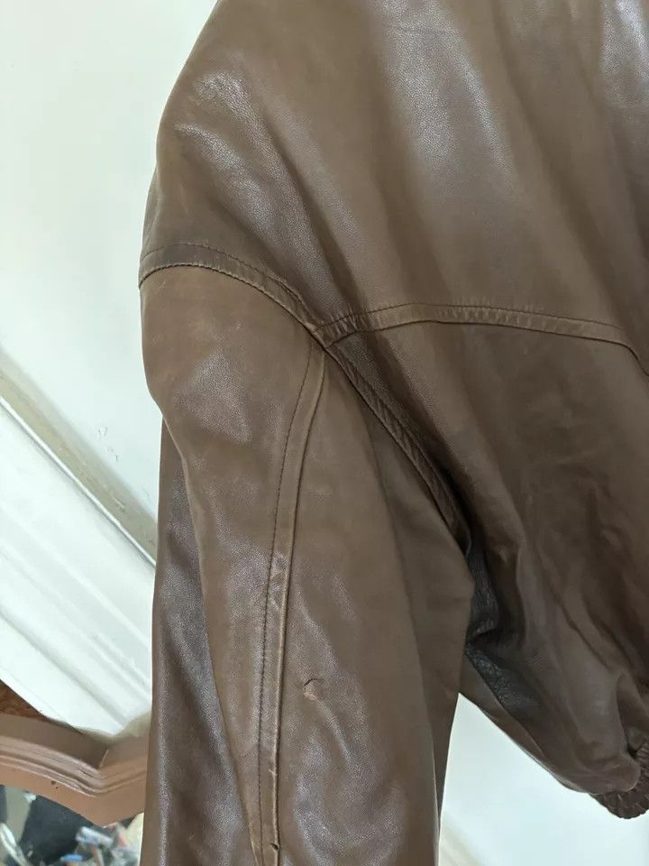 Bally Bally 80s Brown Leather Bomber Jacket Vintage Snap Soft Size US M / EU 48-50 / 2 - 4 Thumbnail