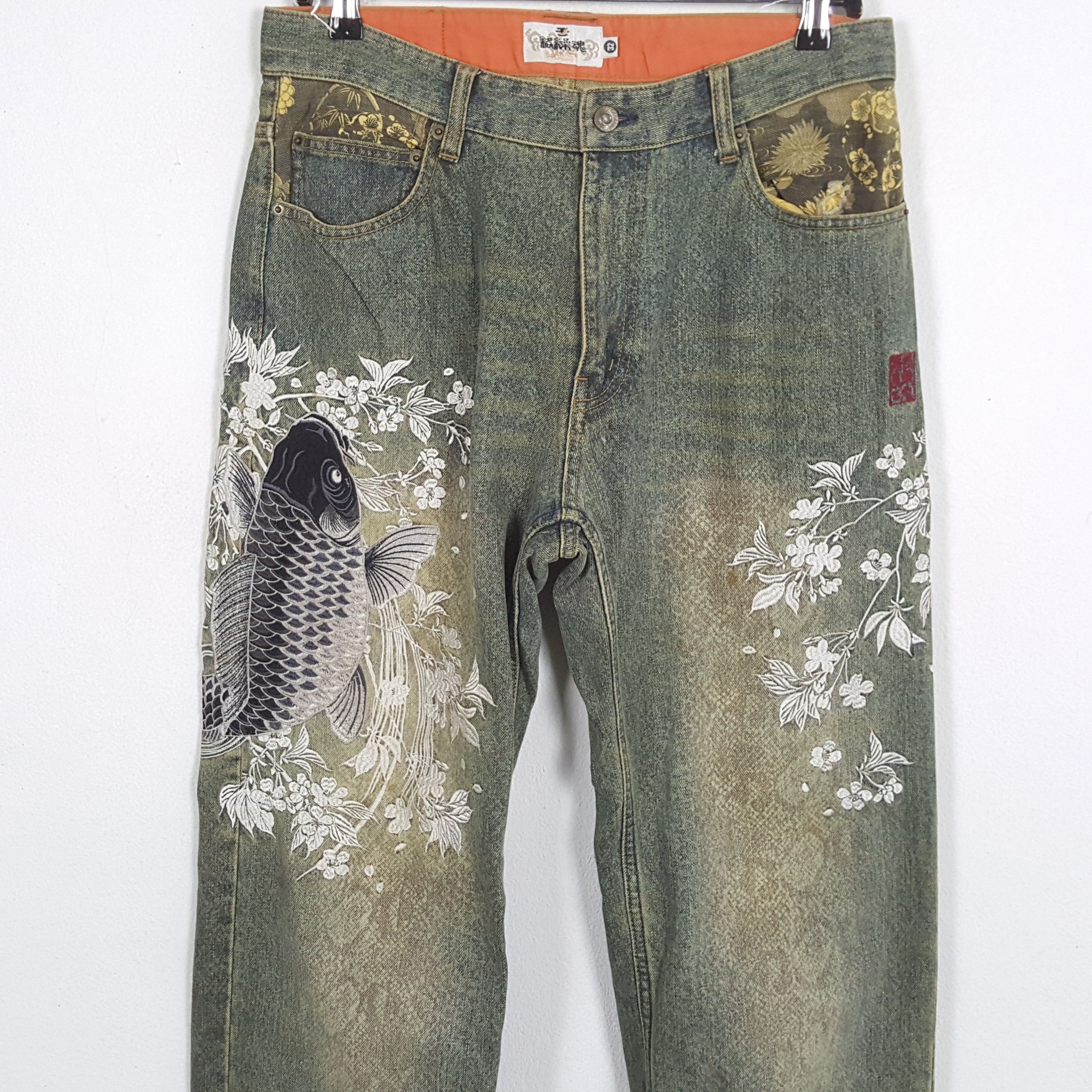 Japanese Brand × Vintage KARAKURI TAMASHI Japanese Fashion Style Jeans Size US 31 - 2 Thumbnail