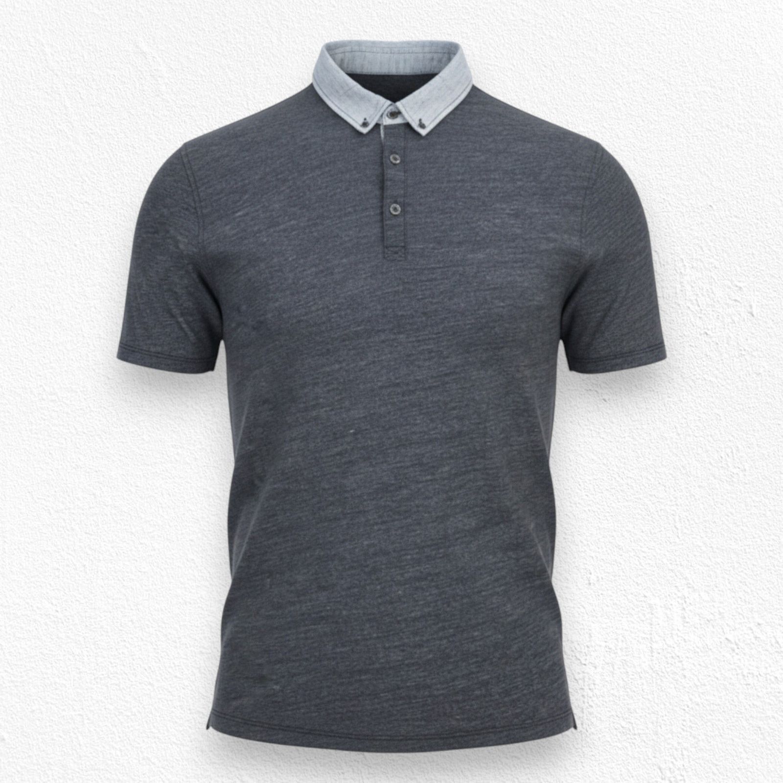 Howe Howe Gray Semi Sheer Short Sleeve Polo Shirt Size XL Size US XL / EU 56 / 4 - 1 Thumbnail