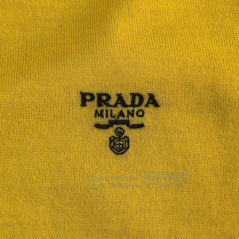 Prada Prada Yellow classic embroidered logo sheep wool knitted s Size US S / EU 44-46 / 1 - 8 Thumbnail