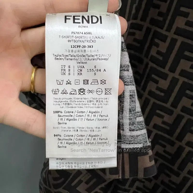 Fendi Fendi Brown Short Sleeve Logo T-Shirt . Size S / US 4 / IT 40 - 2 Thumbnail