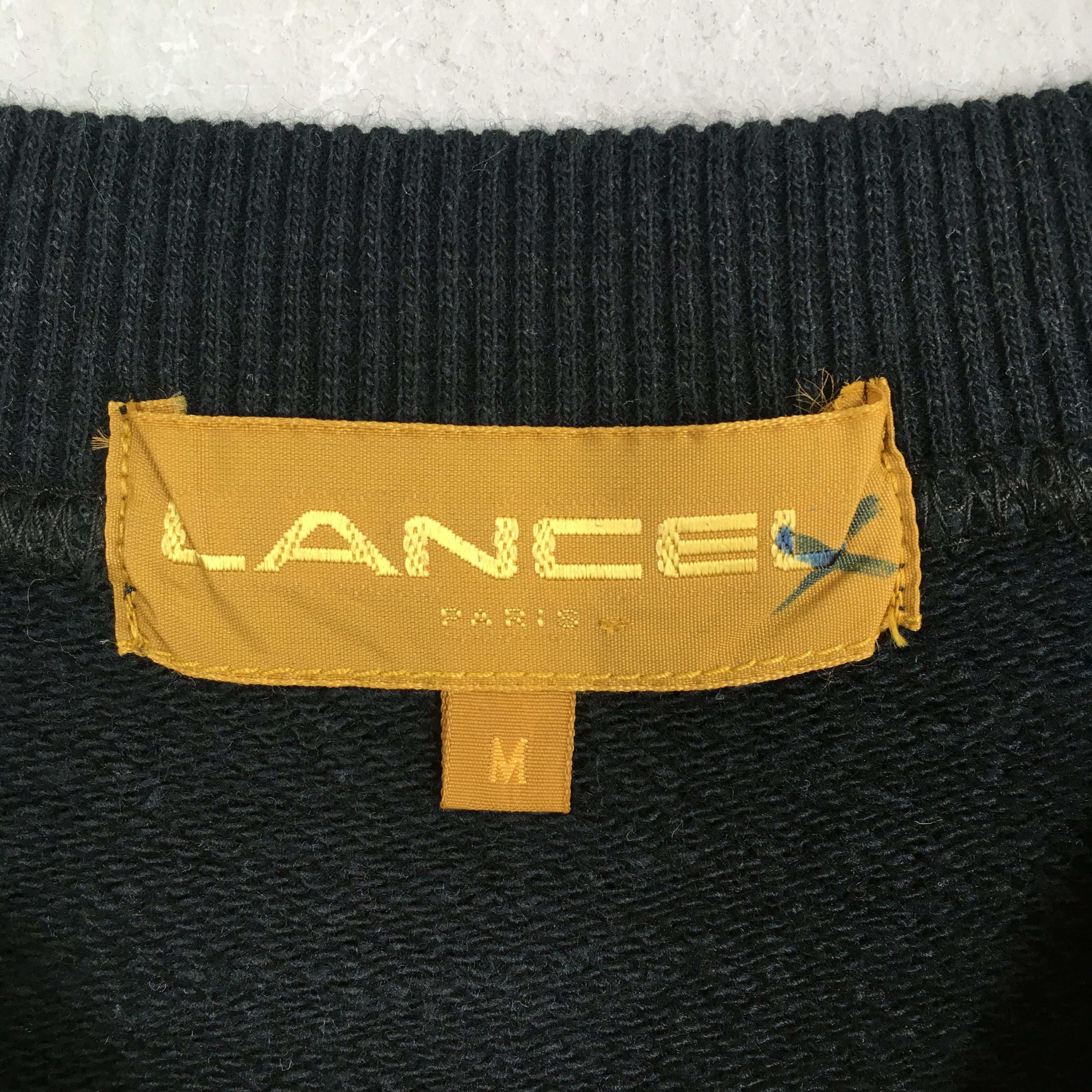 Designer × Lancel × Vintage Vintage 90s Lancel Paris Black Sweatshirt Medium Size US M / EU 48-50 / 2 - 4 Thumbnail