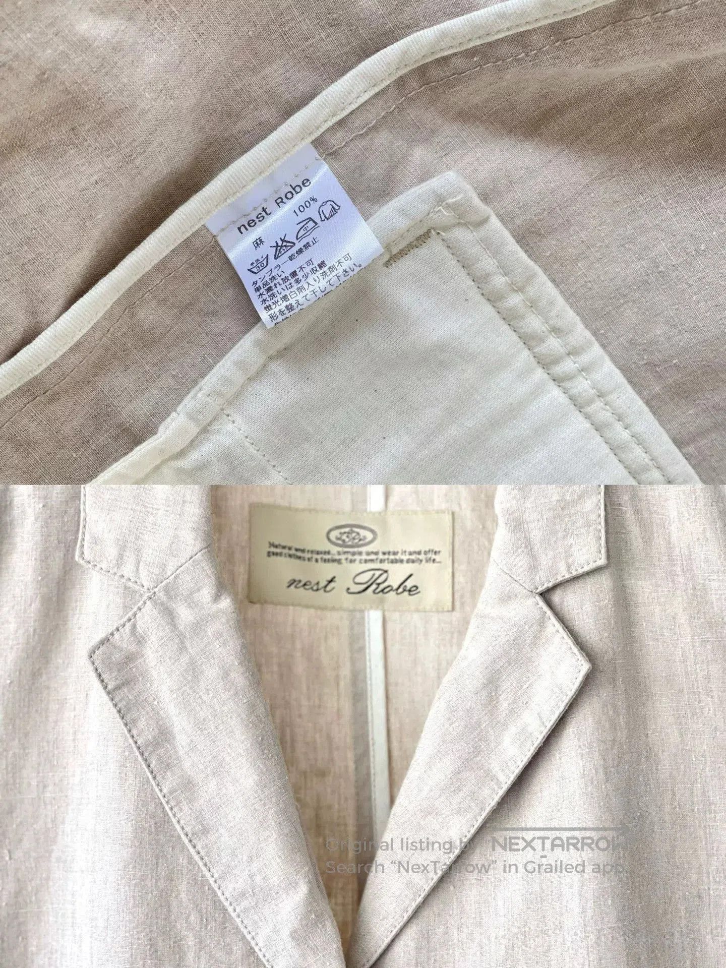 Other Natural Linen Suit Jacket. Size M / US 6-8 / IT 42-44 - 9 Thumbnail