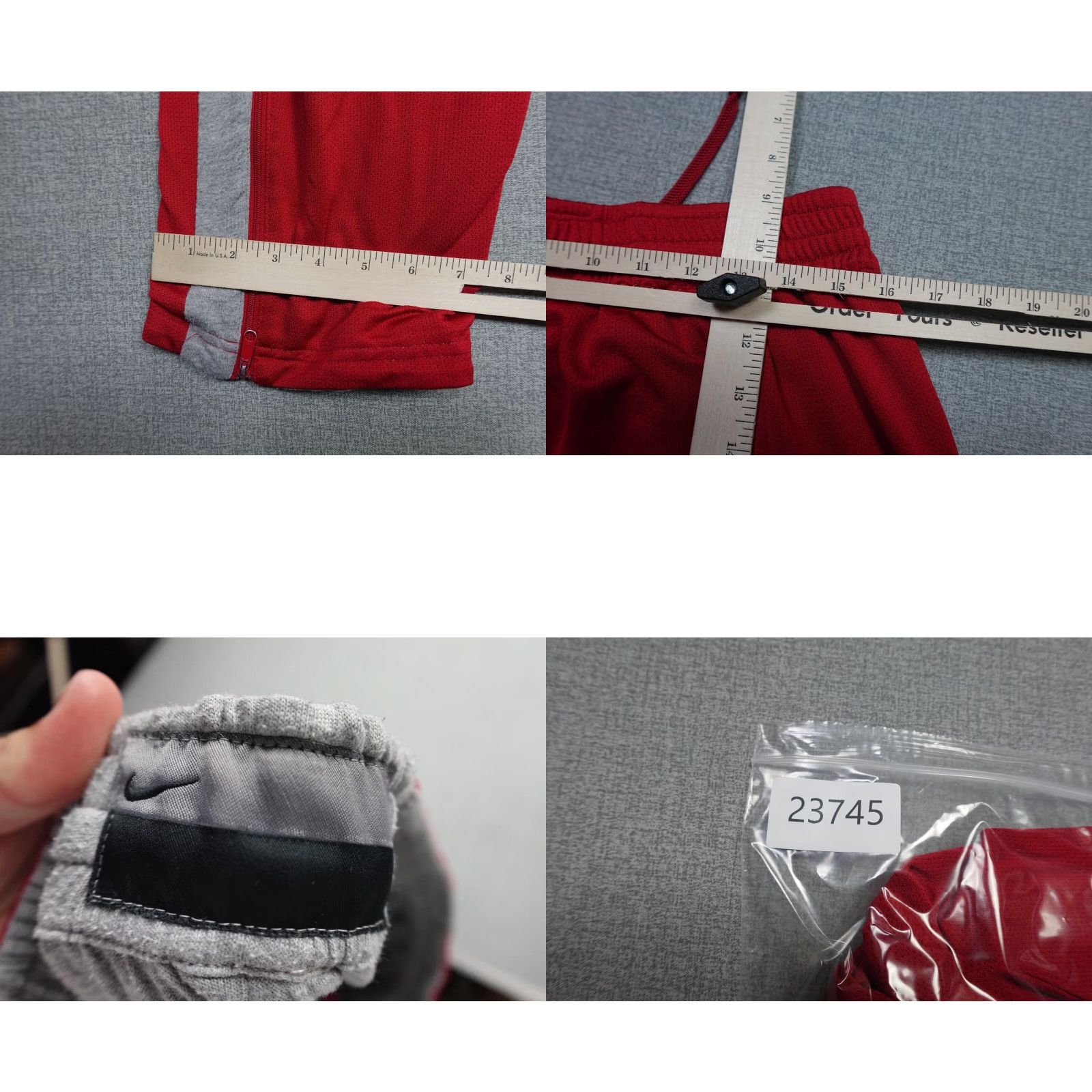 Nike VINTAGE Nike Pants Mens M Red Sweatpants Lounge Baggy Basketball Silver Tag Size US 31 - 8 Thumbnail