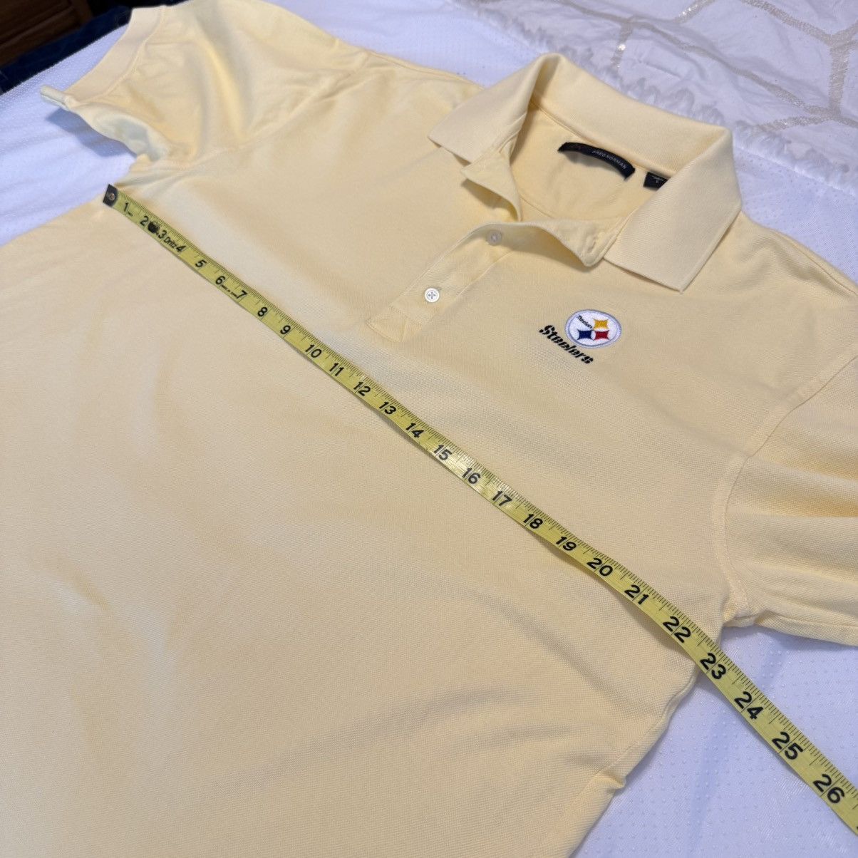 Greg Norman Greg Norman Pittsburgh Steelers Polo Shirt Yellow MLarge Size US L / EU 52-54 / 3 - 6 Thumbnail