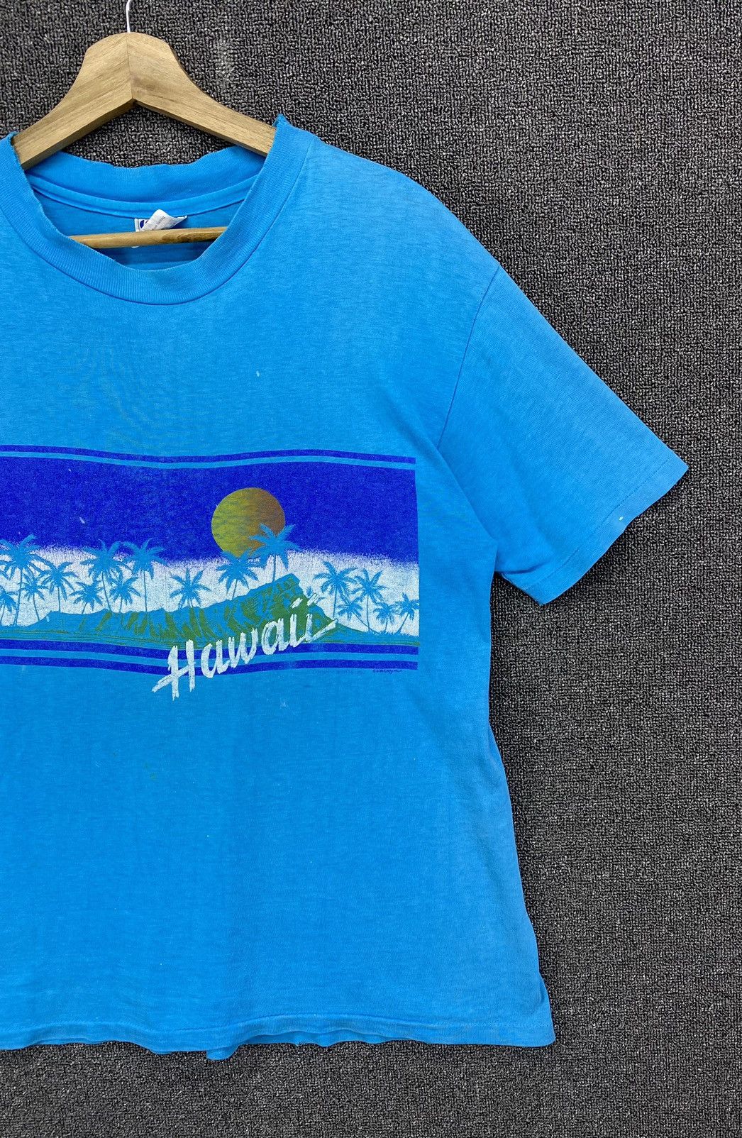 Vintage Vintage 80s Hawaii Sunset Tee T Shirts Size US L / EU 52-54 / 3 - 4 Thumbnail