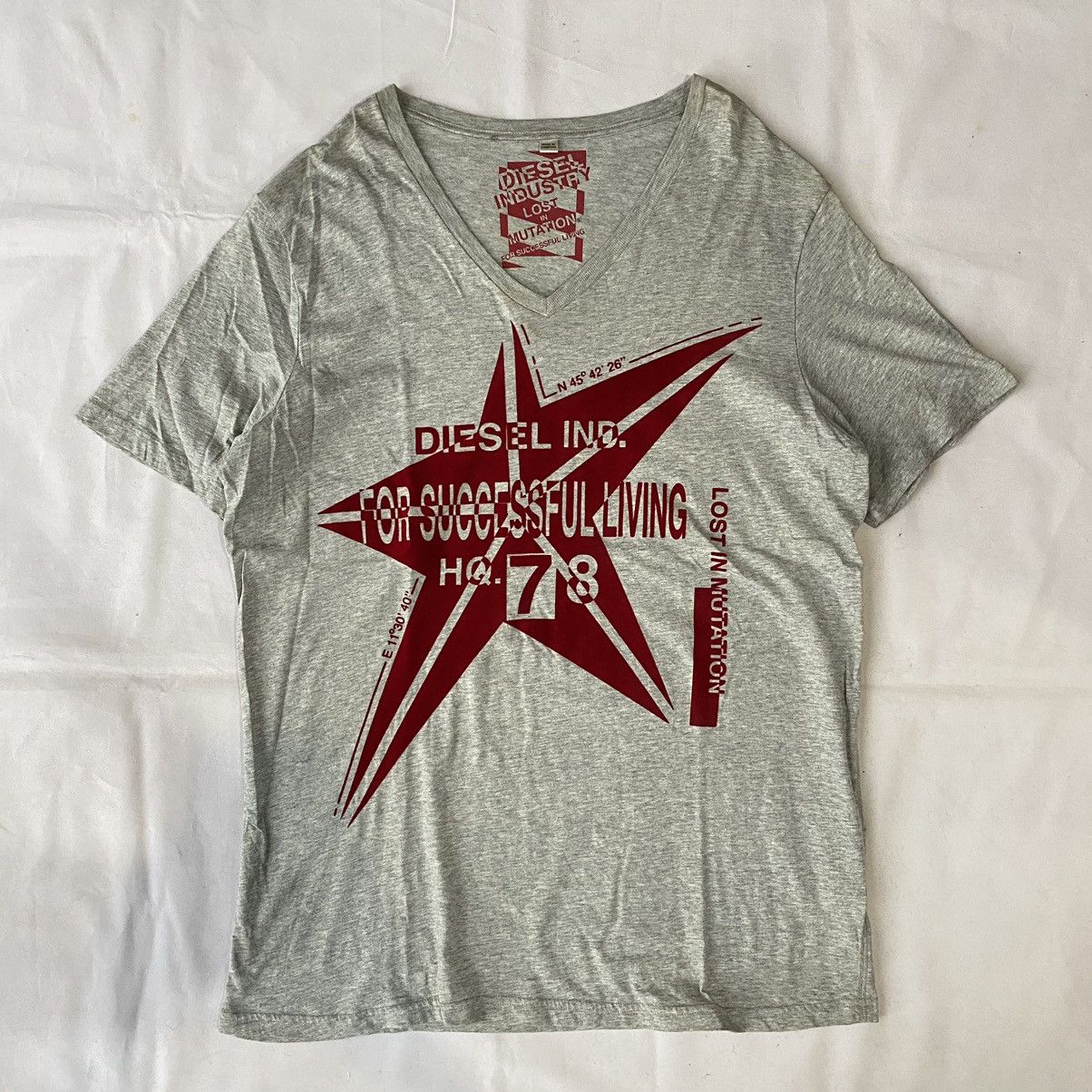 Diesel × Vintage VTG Diesel Lost In Mutation Y2K Japanese Style Tees Size US XL / EU 56 / 4 - 2 Thumbnail