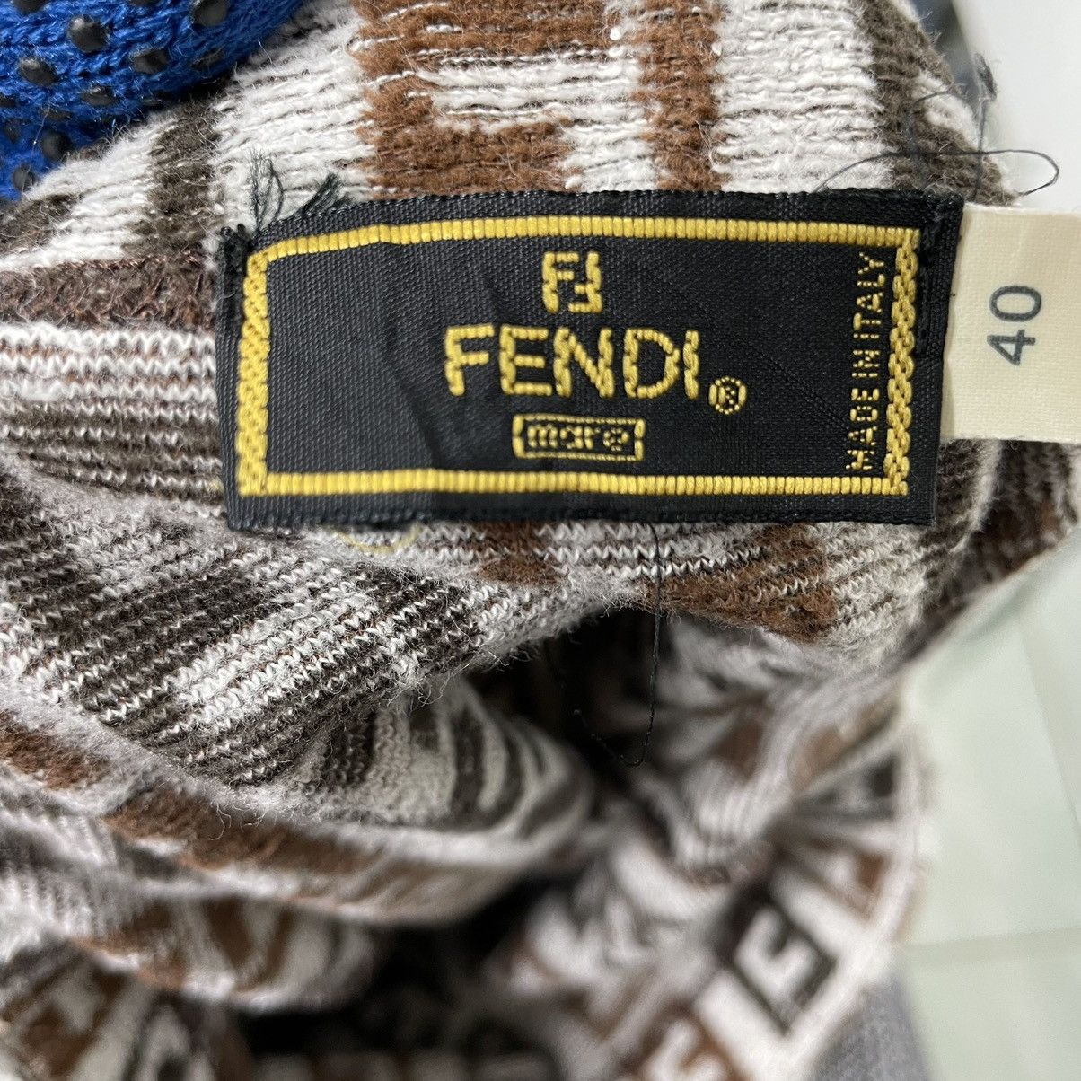 Fendi × Vintage 💥80s FENDI ZUCCA MONOGRAM MINI SKIRT Size 25" / US 0 / IT 36 - 7 Thumbnail